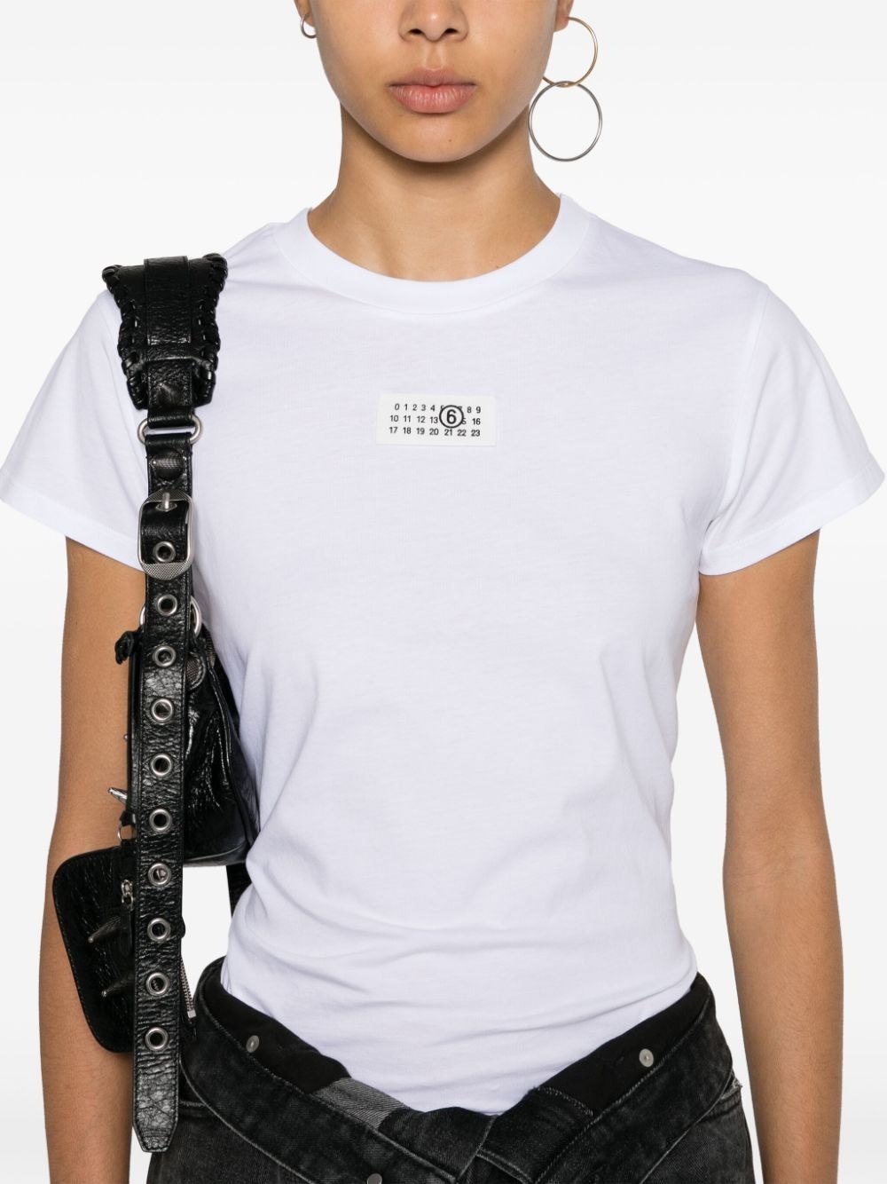 numbers-motif cotton T-shirt - 5