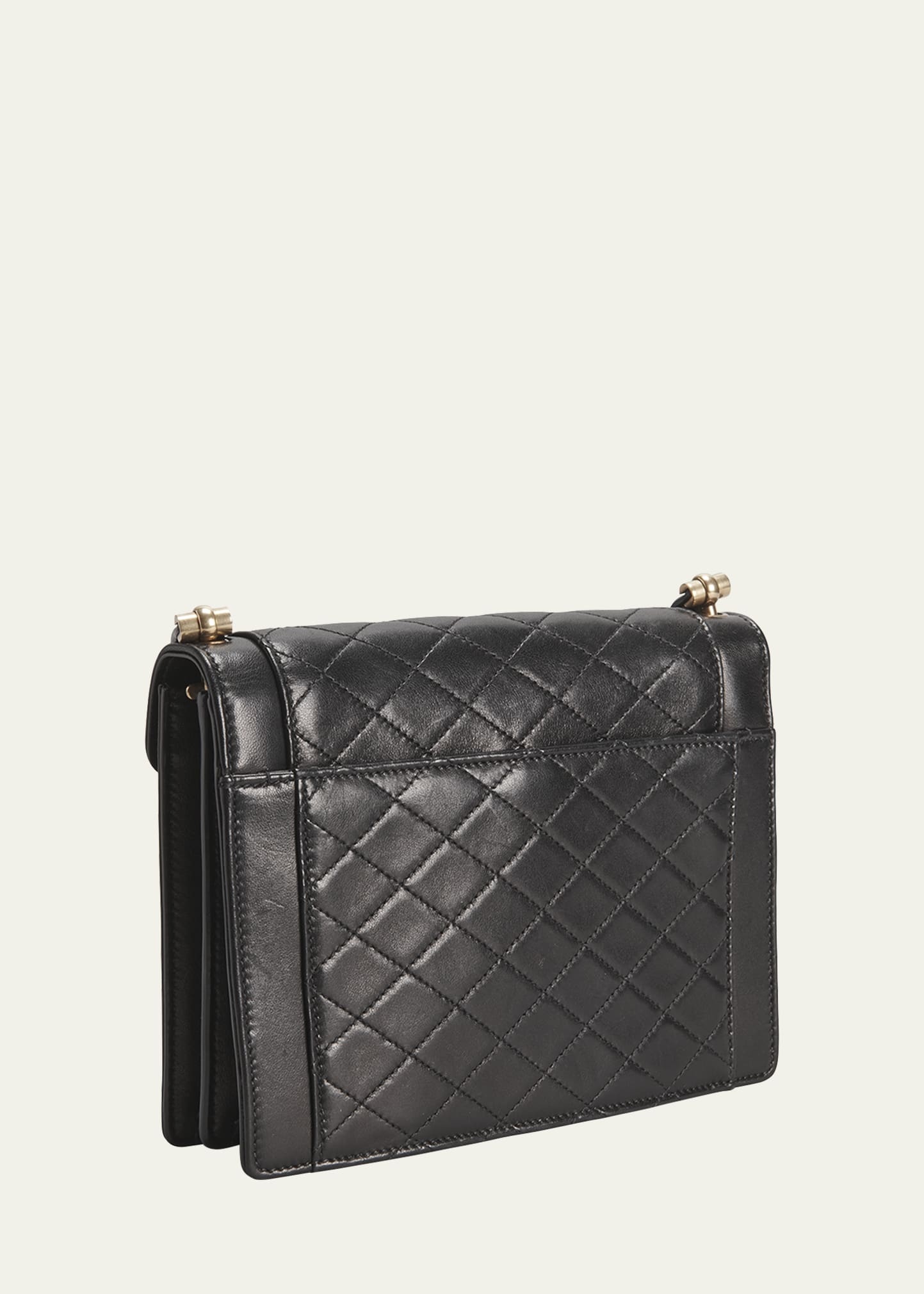 Gaby Mini YSL Quilted Leather Satchel Bag - 3