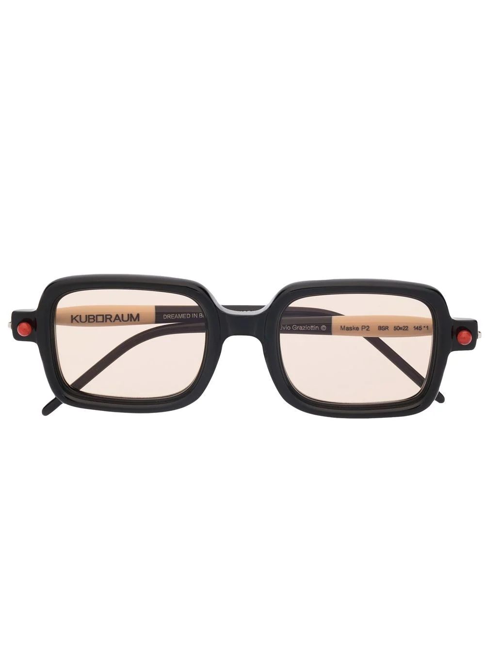 two-tone square-frame sunglasses - 1