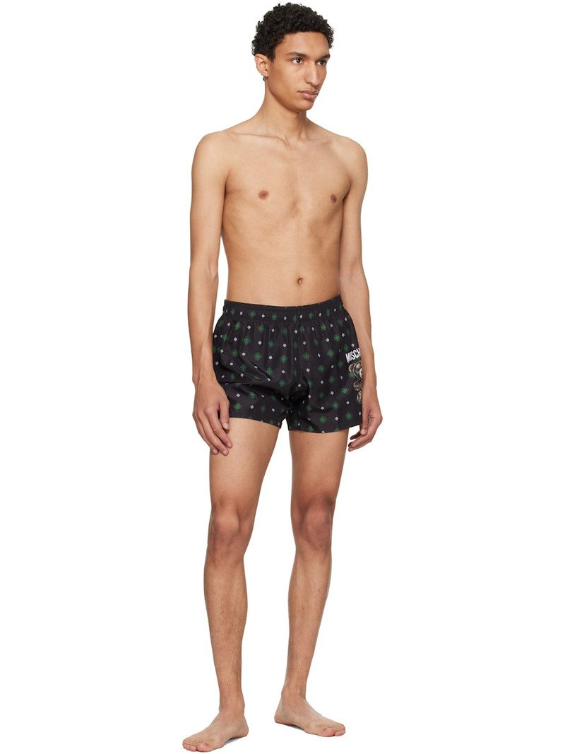 Moschino Black Teddy Swim Shorts outlook