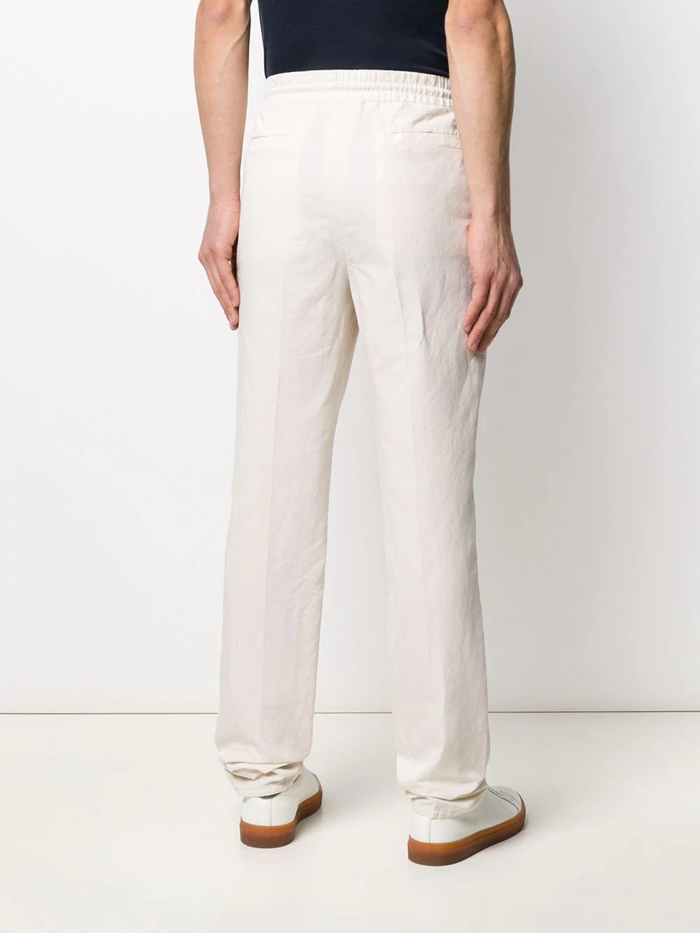 drawstring straight-fit trousers - 4