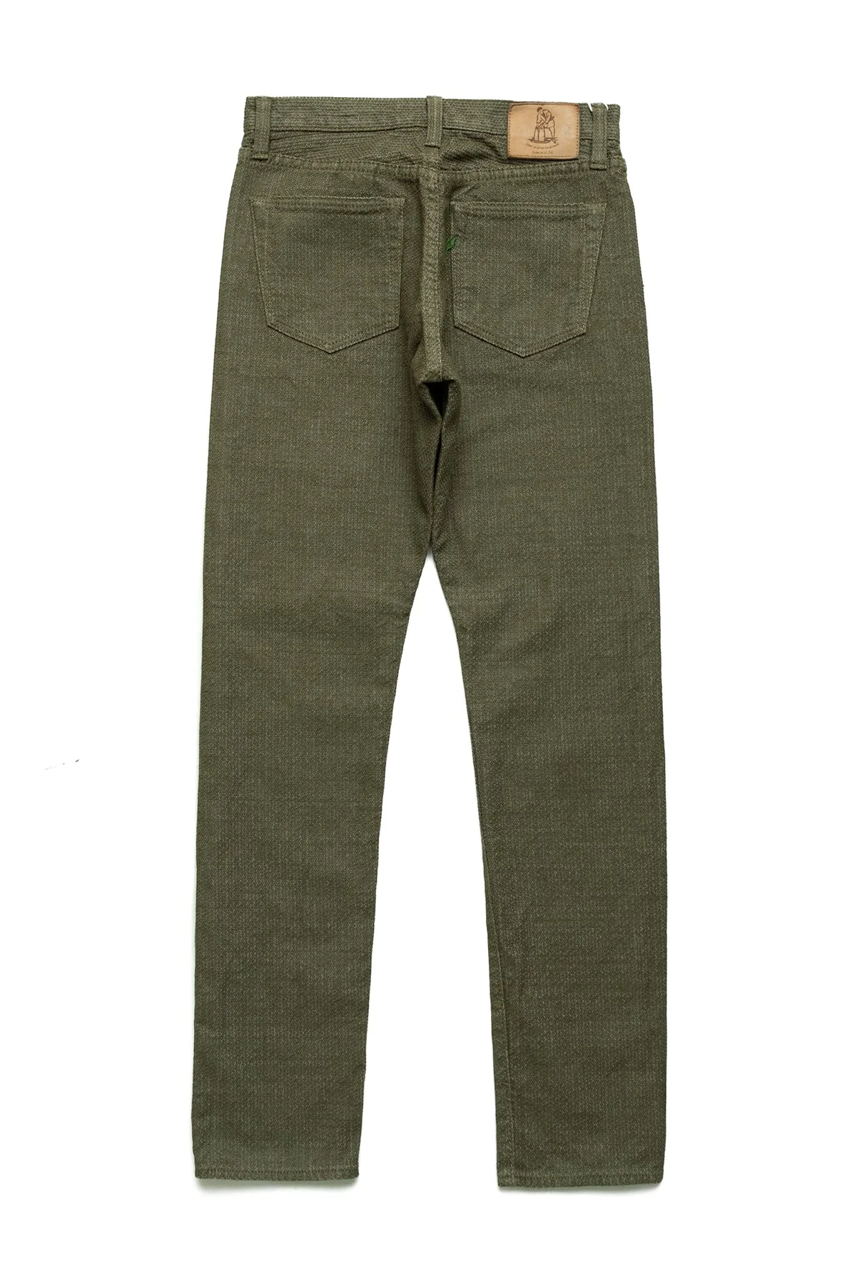 1170-2-OLV Sashiko 5P Pants Relax Tapered - Olive x Olive - 1