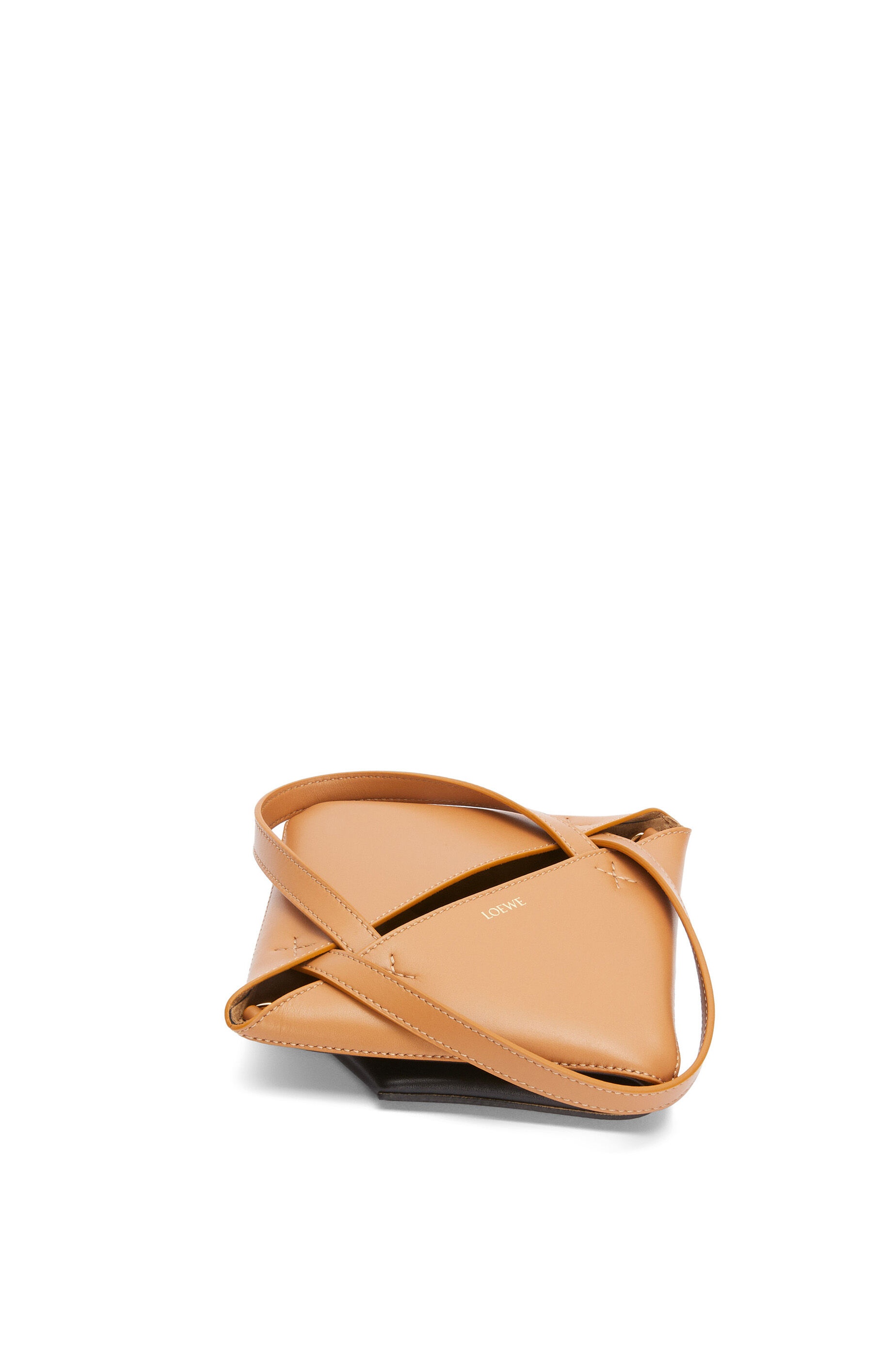 Mini Puzzle Fold Tote in shiny calfskin - 5