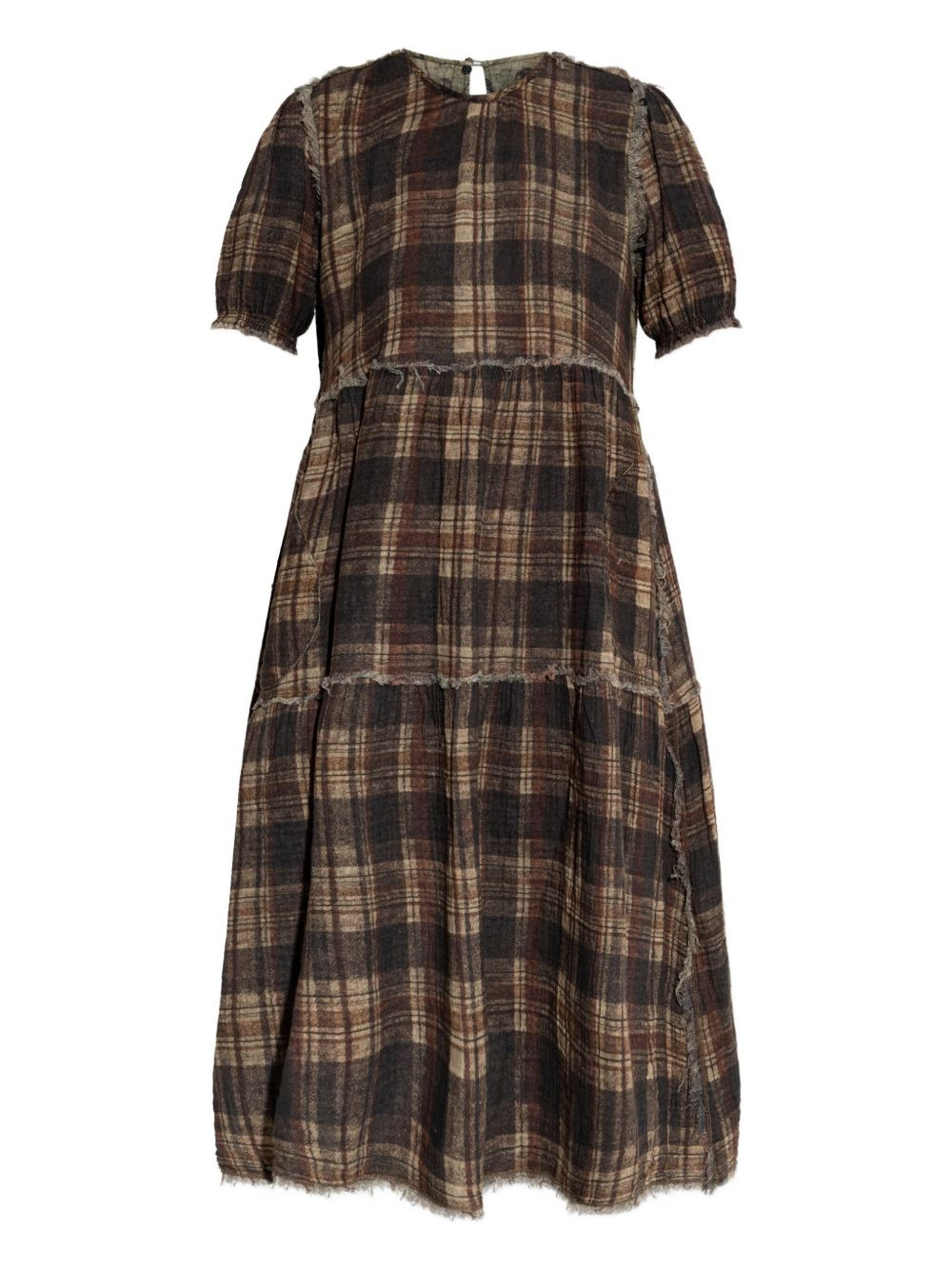 tiered check dress - 1