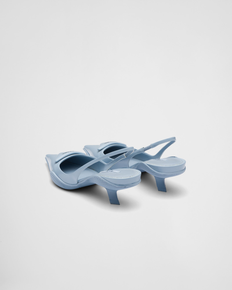 Brushed leather slingback pumps 5