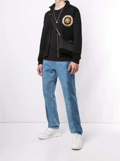 VERSACE two-tone straight-leg jeans  outlook