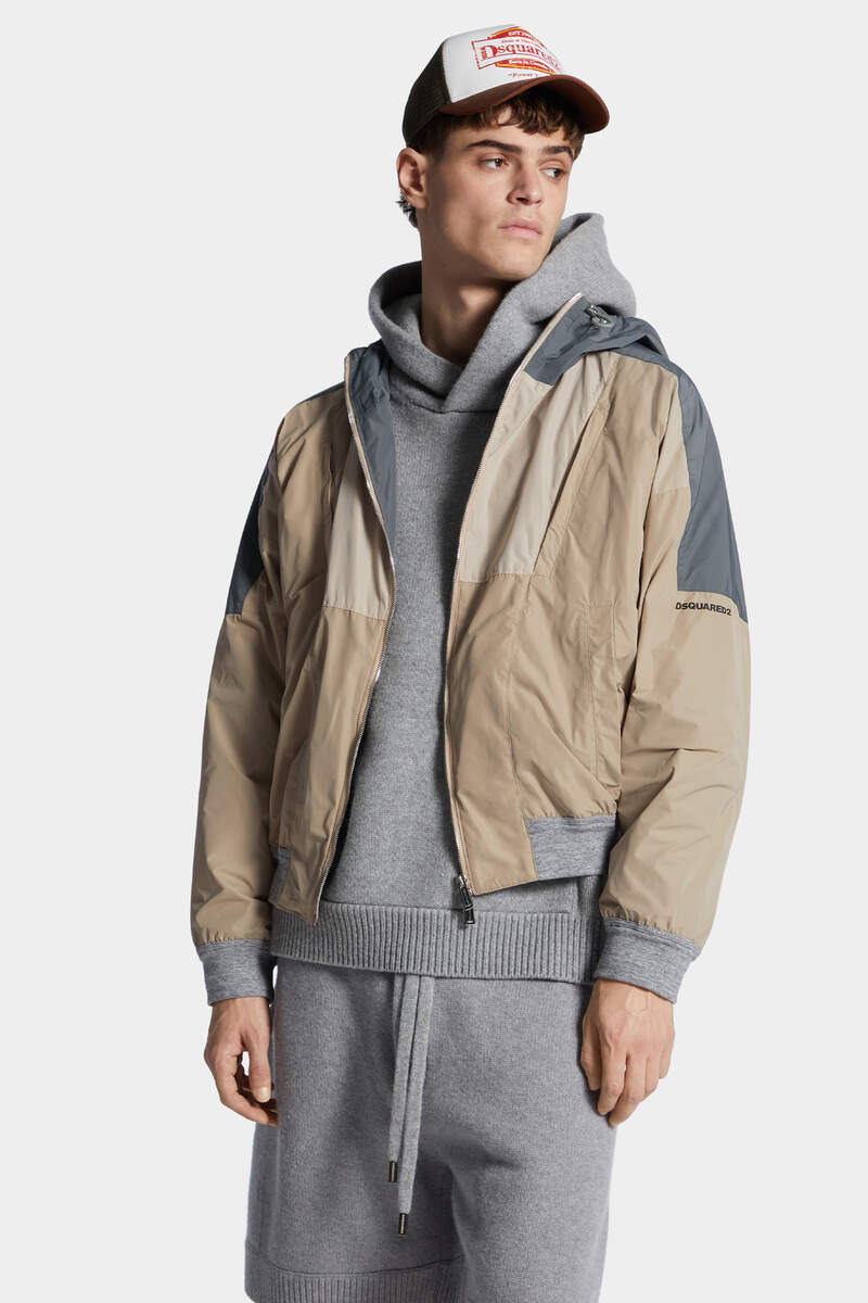 NYLON HOODED BOMBER - 3