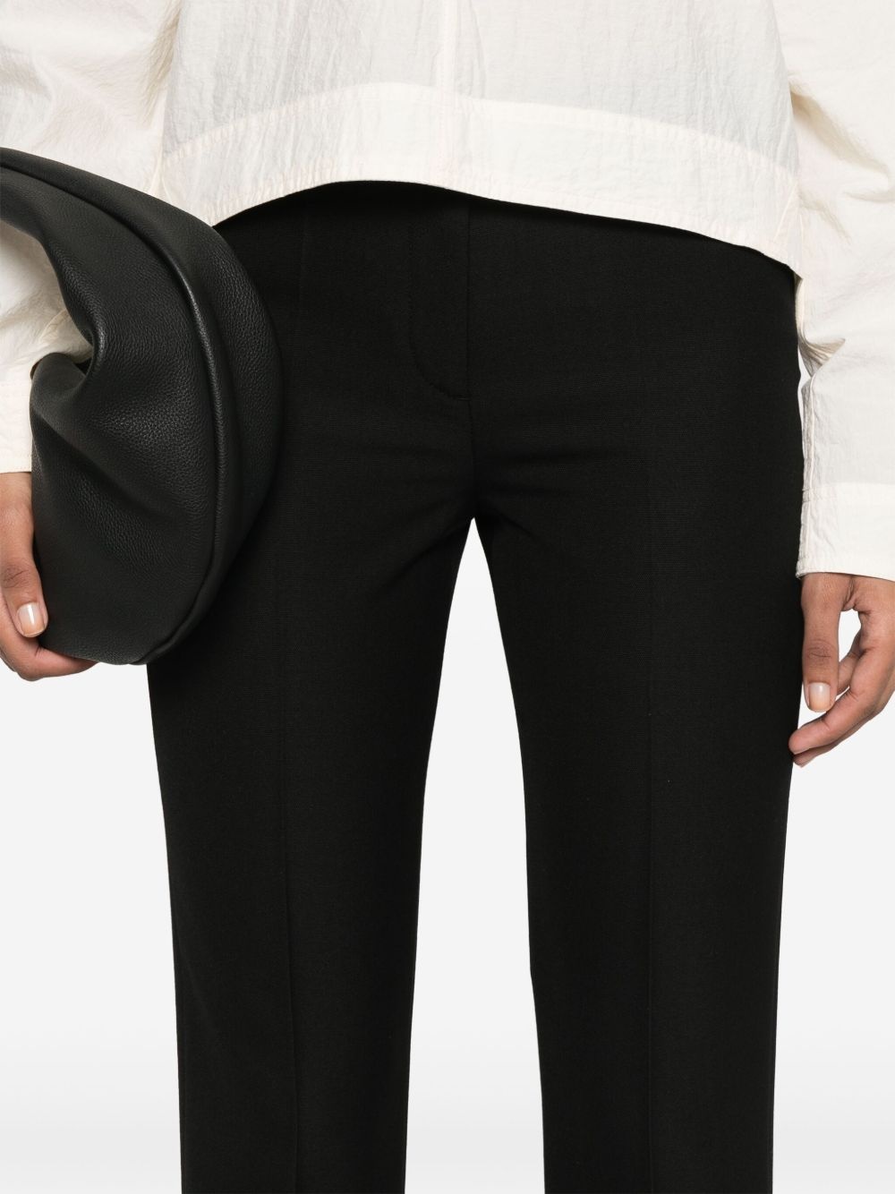 cropped straight-leg trousers - 5