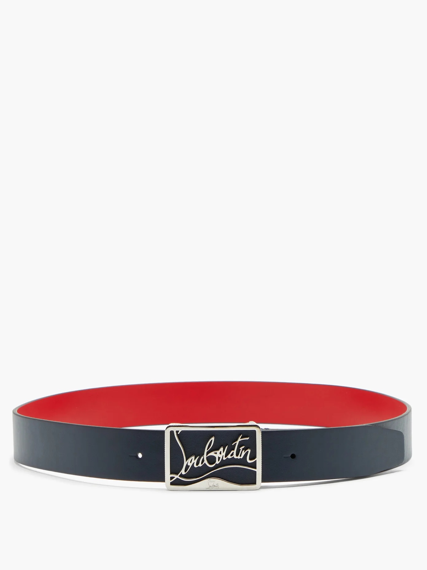 Ricky logo-plaque leather belt - 5