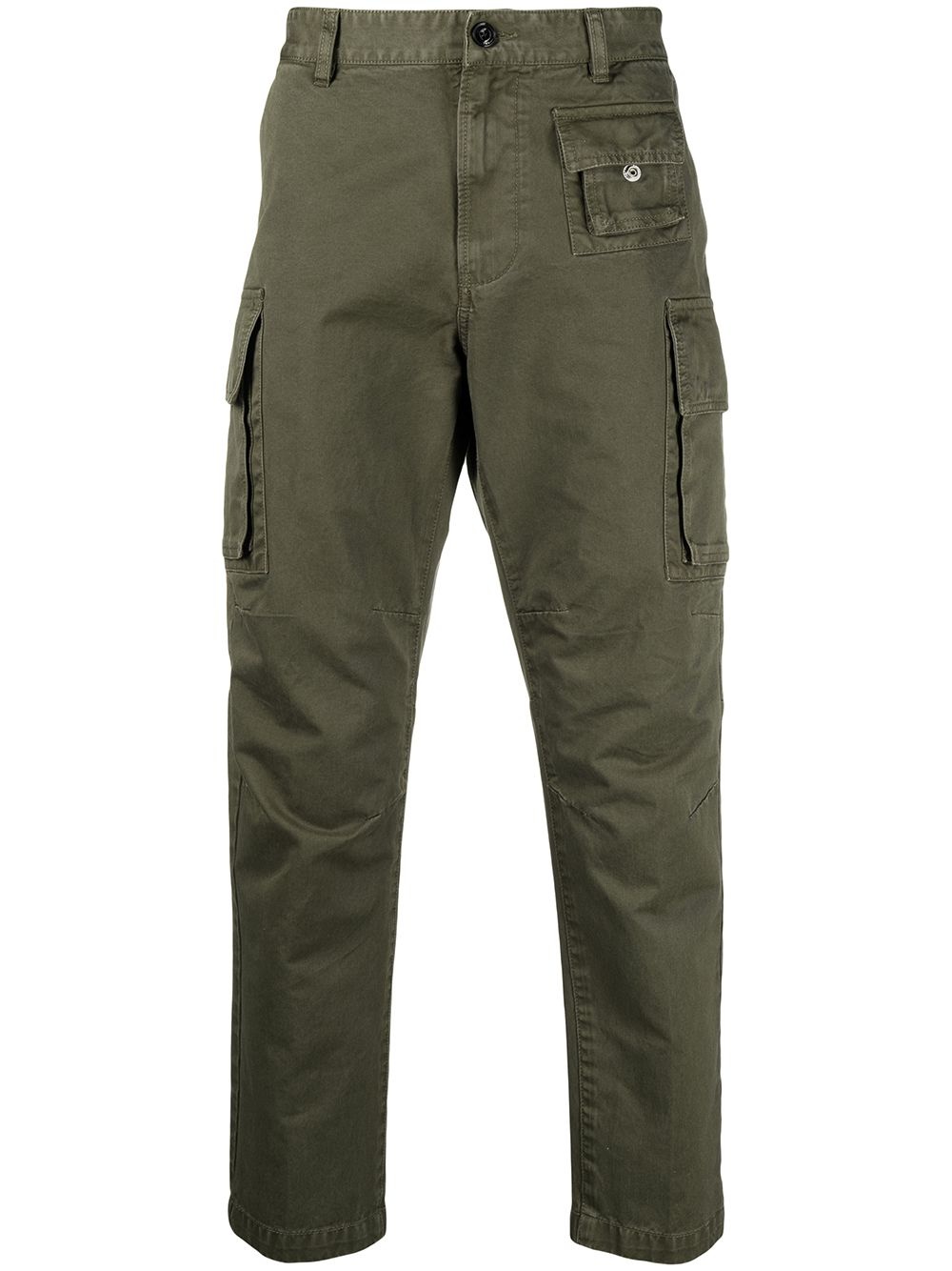 slim-cut cargo trousers - 1