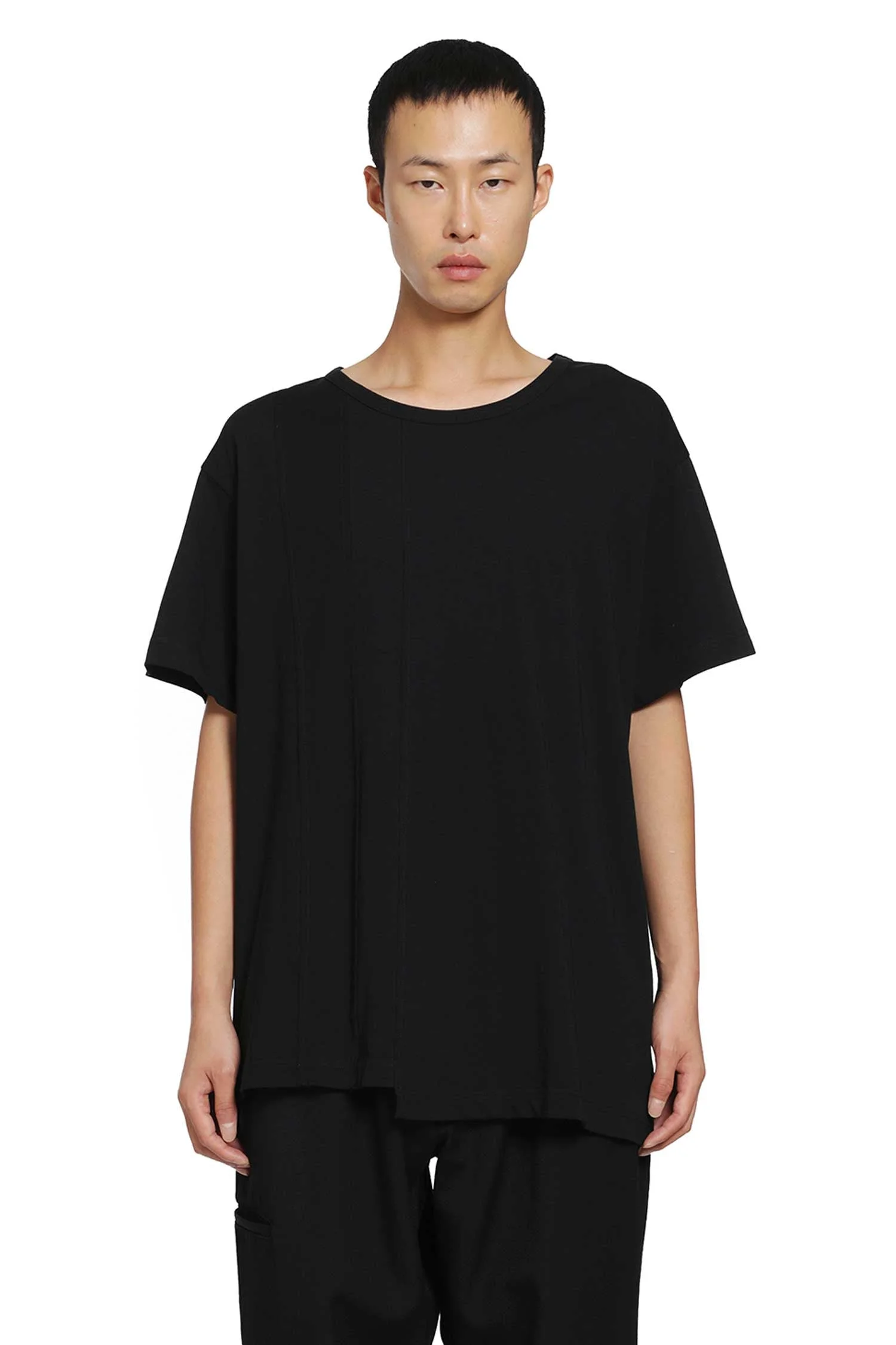 Vertical Panel Short Sleeve Tee - 1