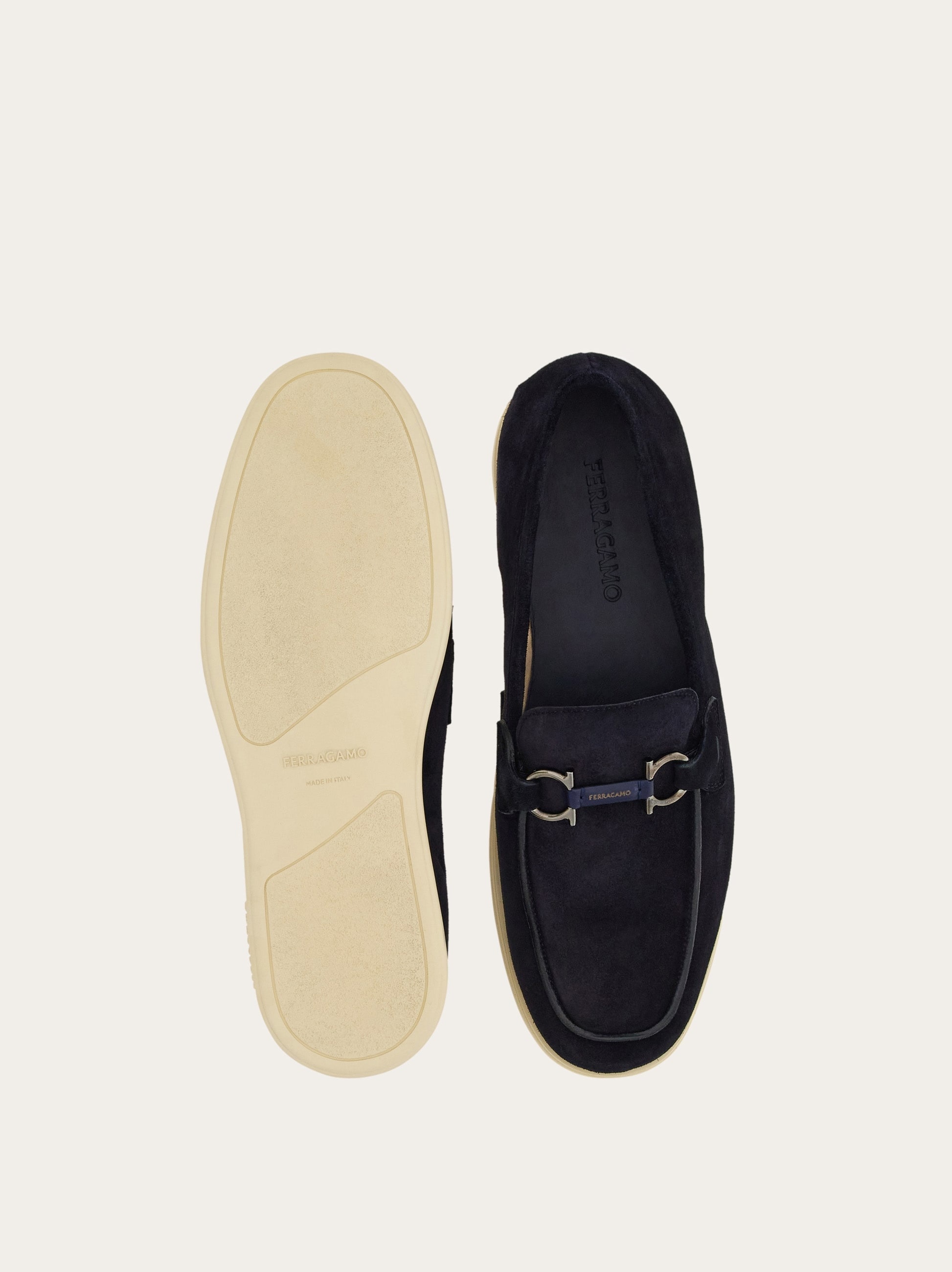 Casual loafer with Gancini ornament - 6