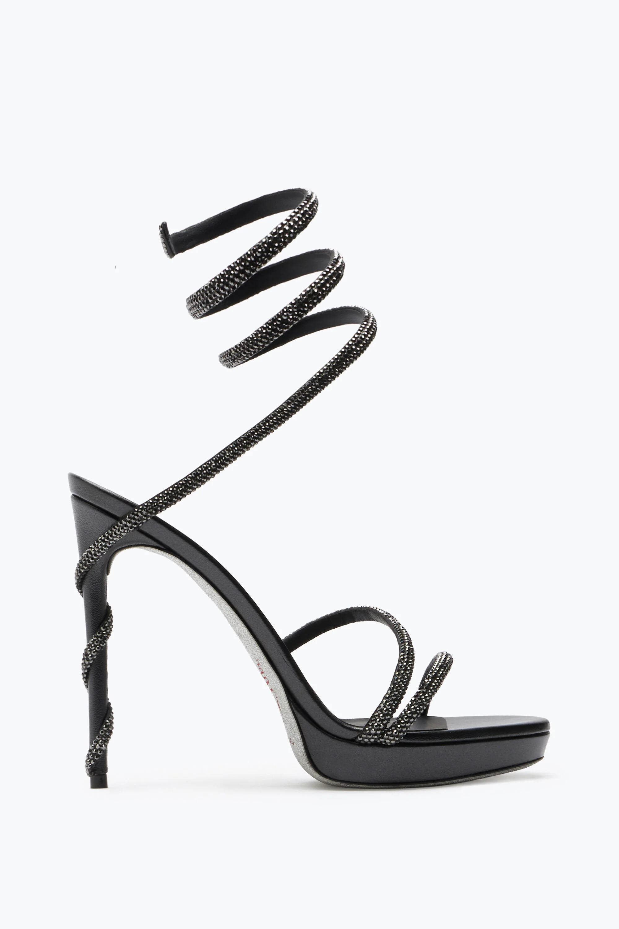 MARGOT CRYSTAL BLACK PLATFORM SANDAL 120 - 1