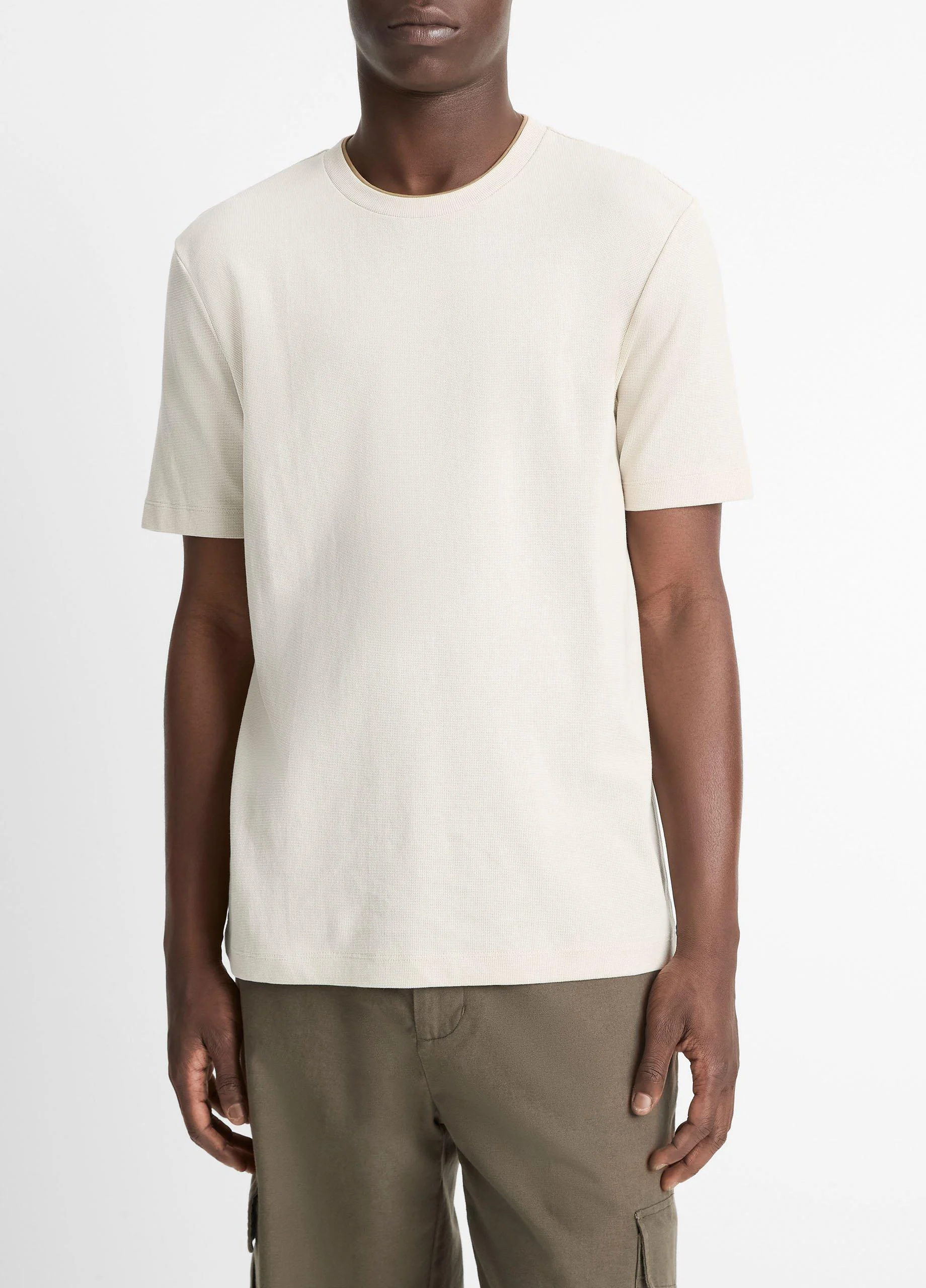 Double-Neck Pima Cotton T-Shirt - 1