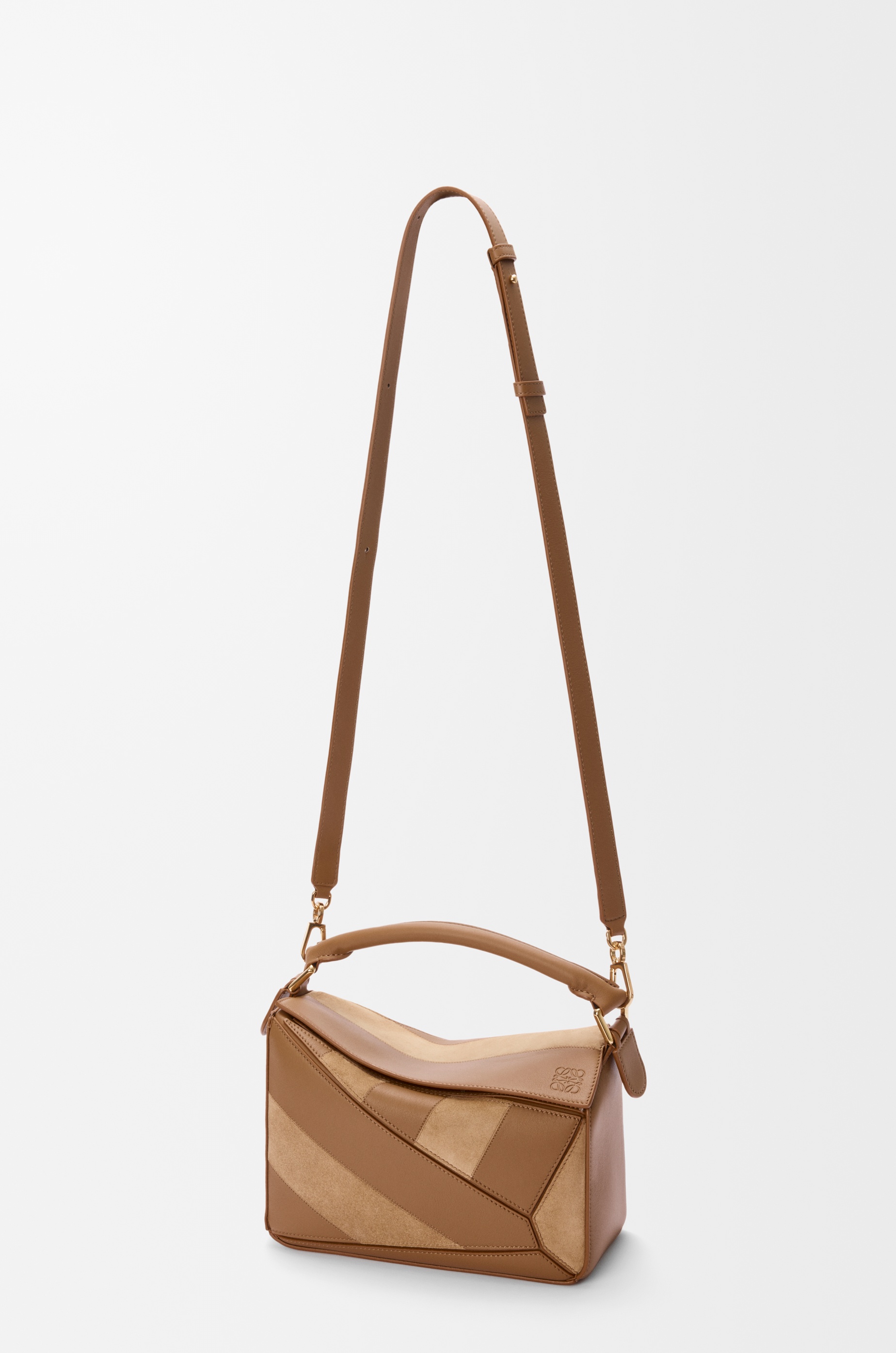 Small Puzzle bag in classic calfskin and suede - 8
