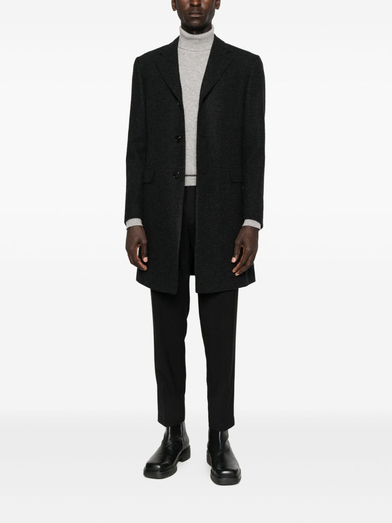 CORNELIANI checked button coat outlook