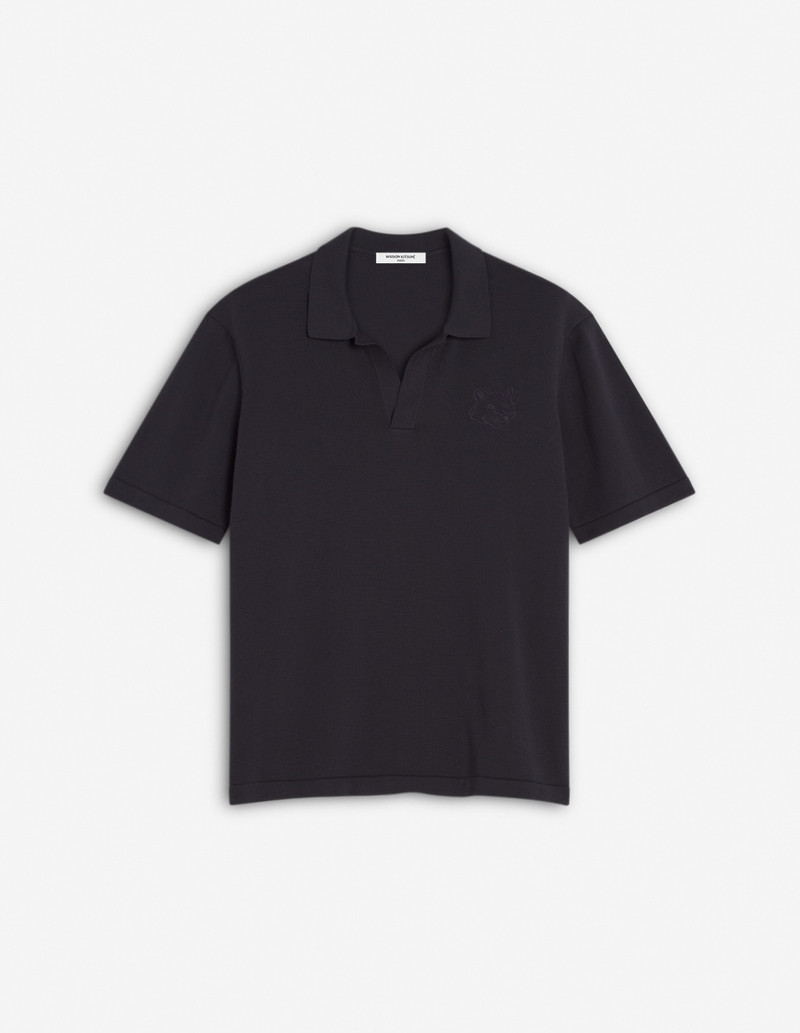 BOLD FOX 머리 EMBROIDERED 니트 POLO - 1