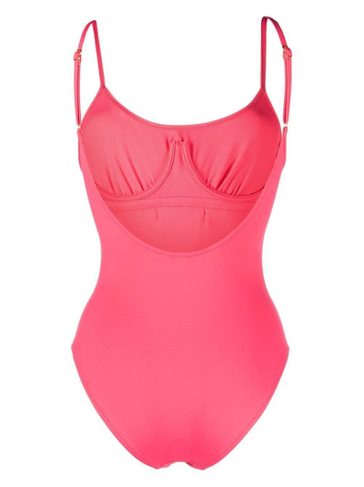 Moschino logo-plaque swimsuit outlook