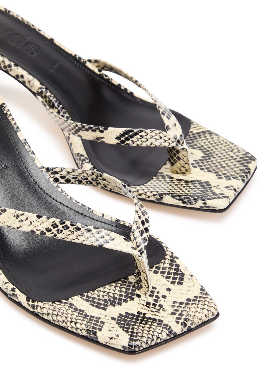 Aeyde Wilma Snake-print Leather Sandals - 3