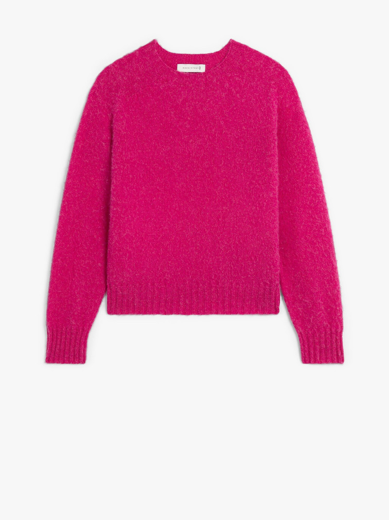 KENNEDI FUCHSIA WOOL CREWNECK SWEATER 1