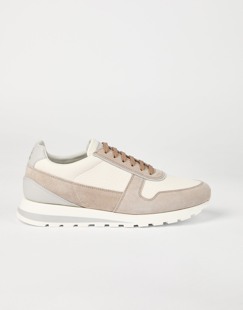 Washed suede and calfskin runners 5