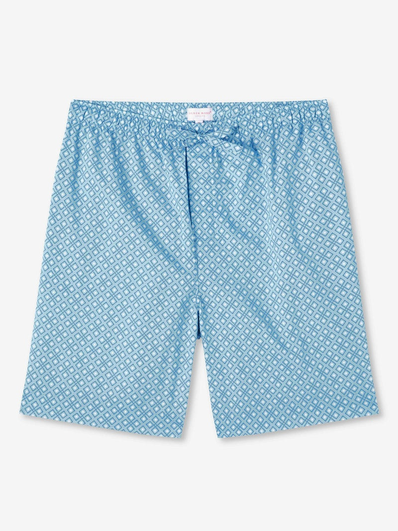 Men's Lounge Shorts Ledbury 56 Cotton Batiste Blue 1