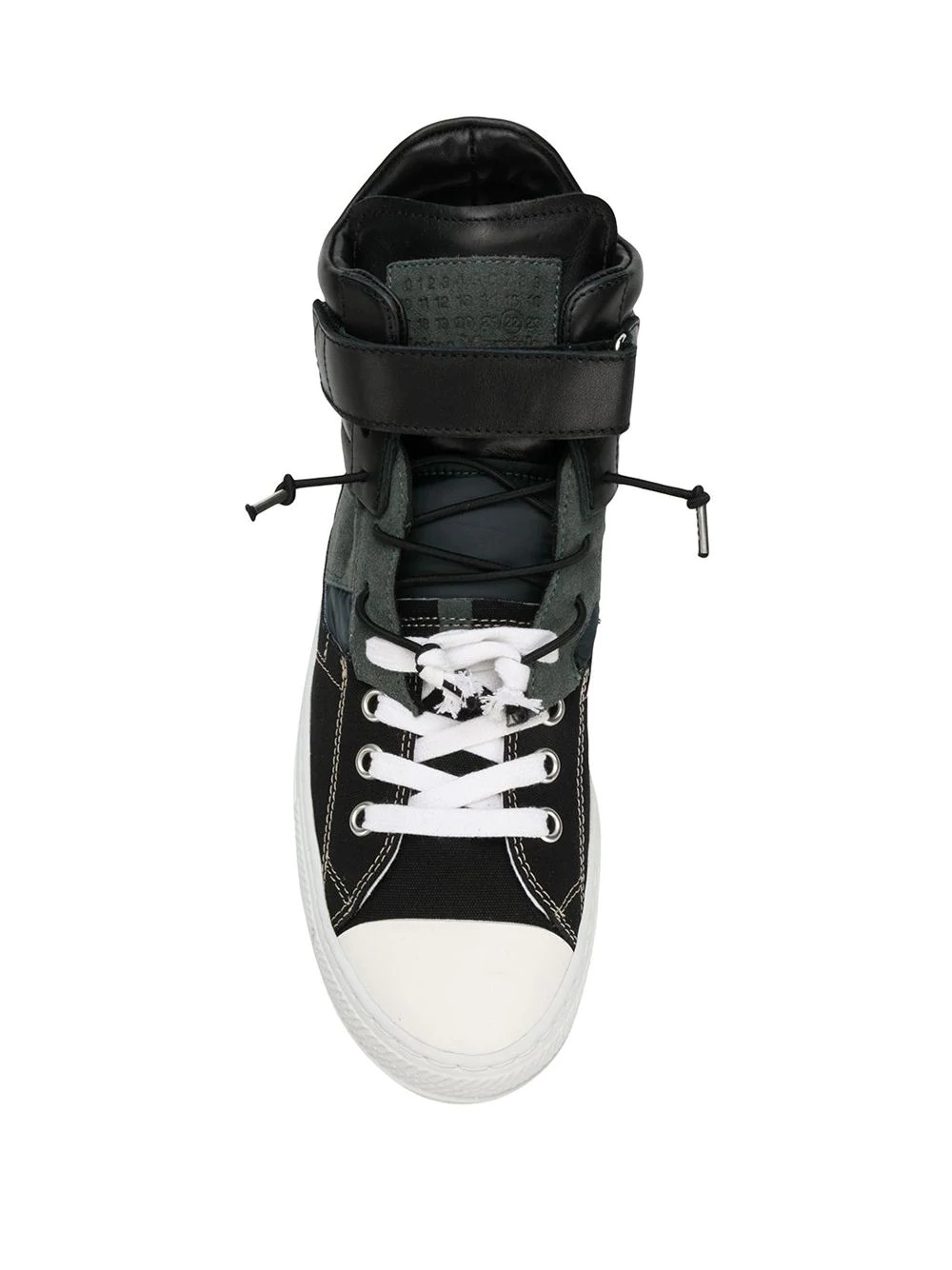 contrast lace-up sneakers - 4