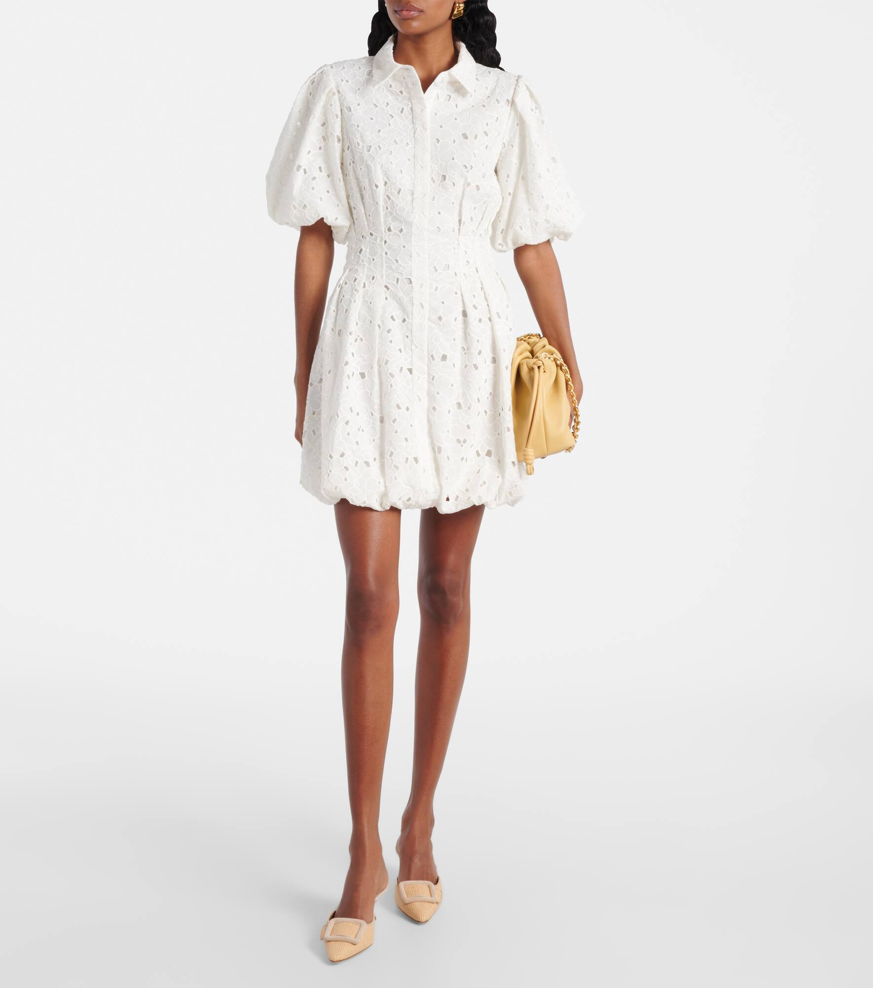Cleo broderie anglaise cotton minidress - 2