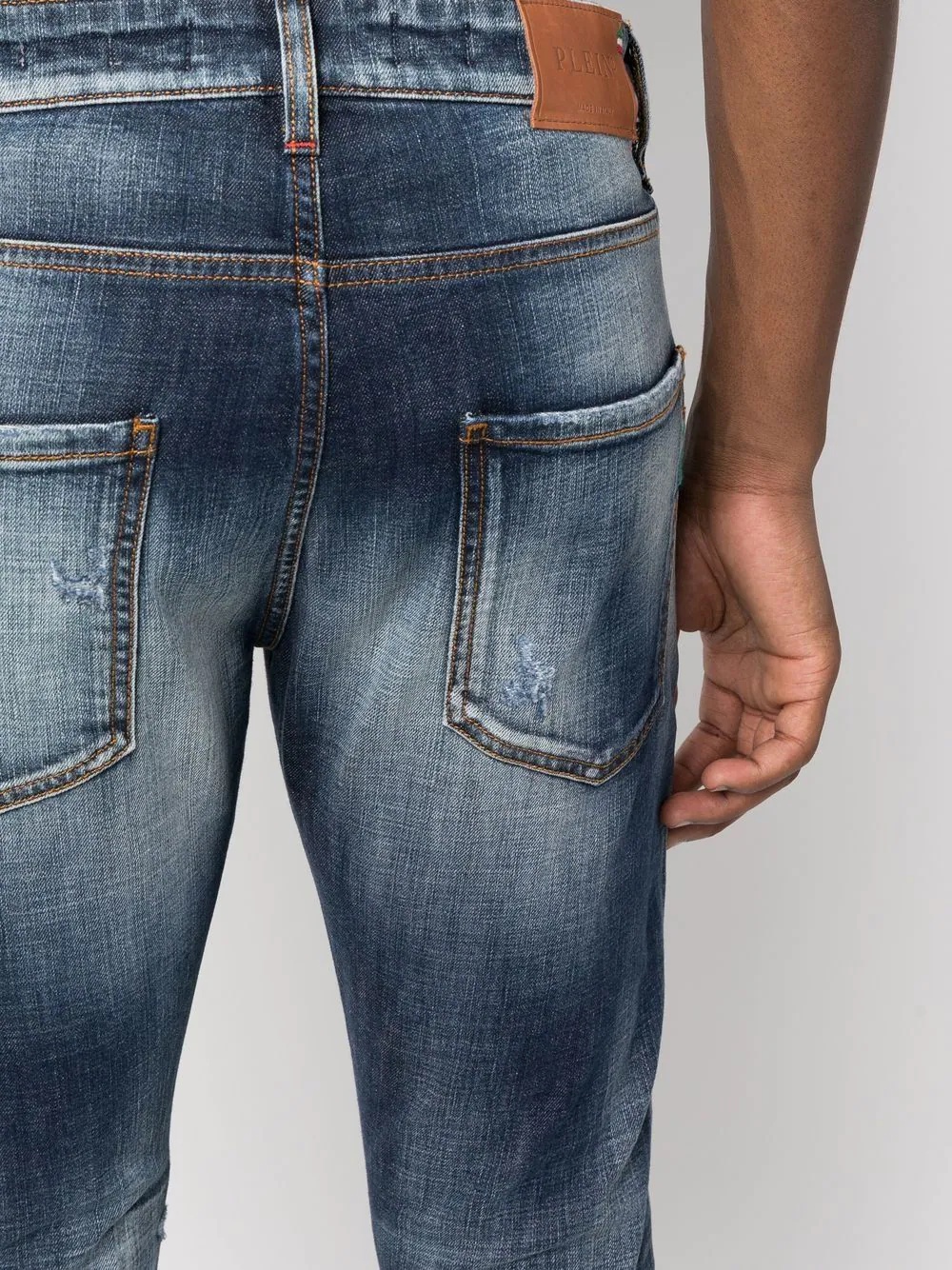 stonewashed skinny-cut jeans - 5