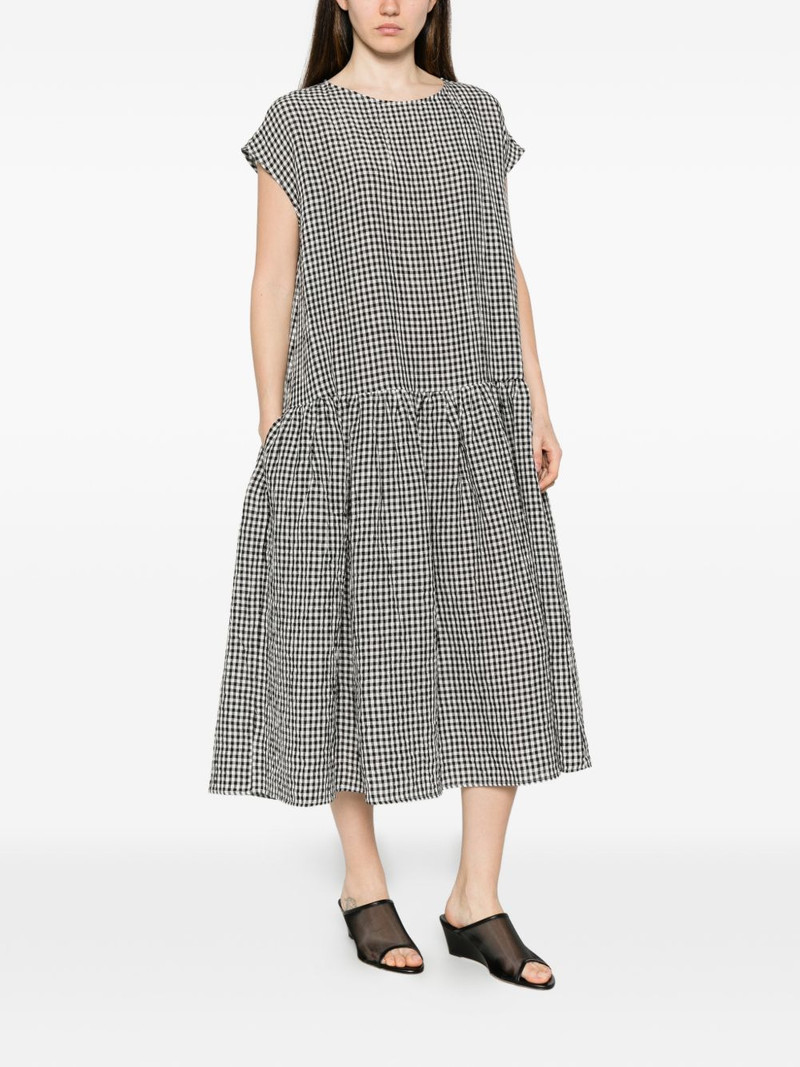 apuntob gingham-check midi dress outlook