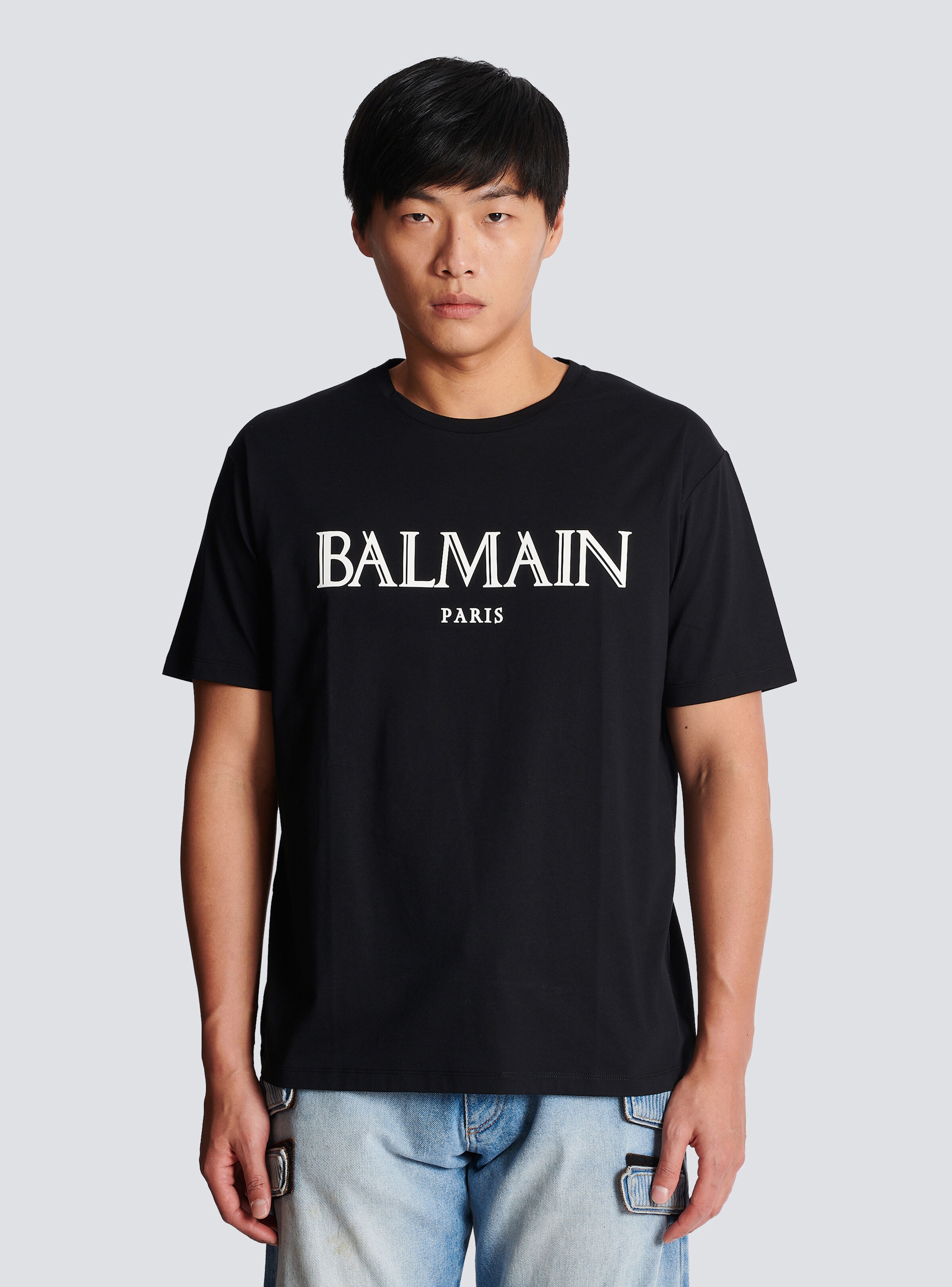 T-shirt with rubber Roman Balmain logo - 5
