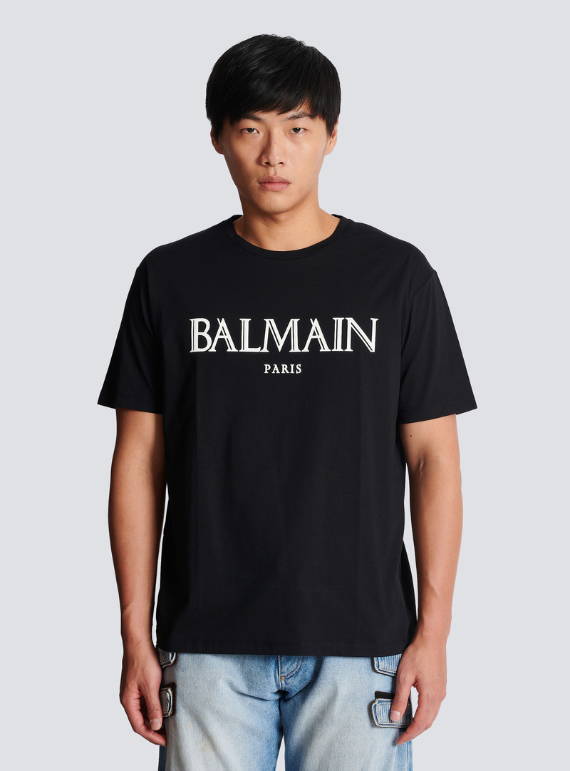 T-shirt with rubber Roman Balmain logo 5
