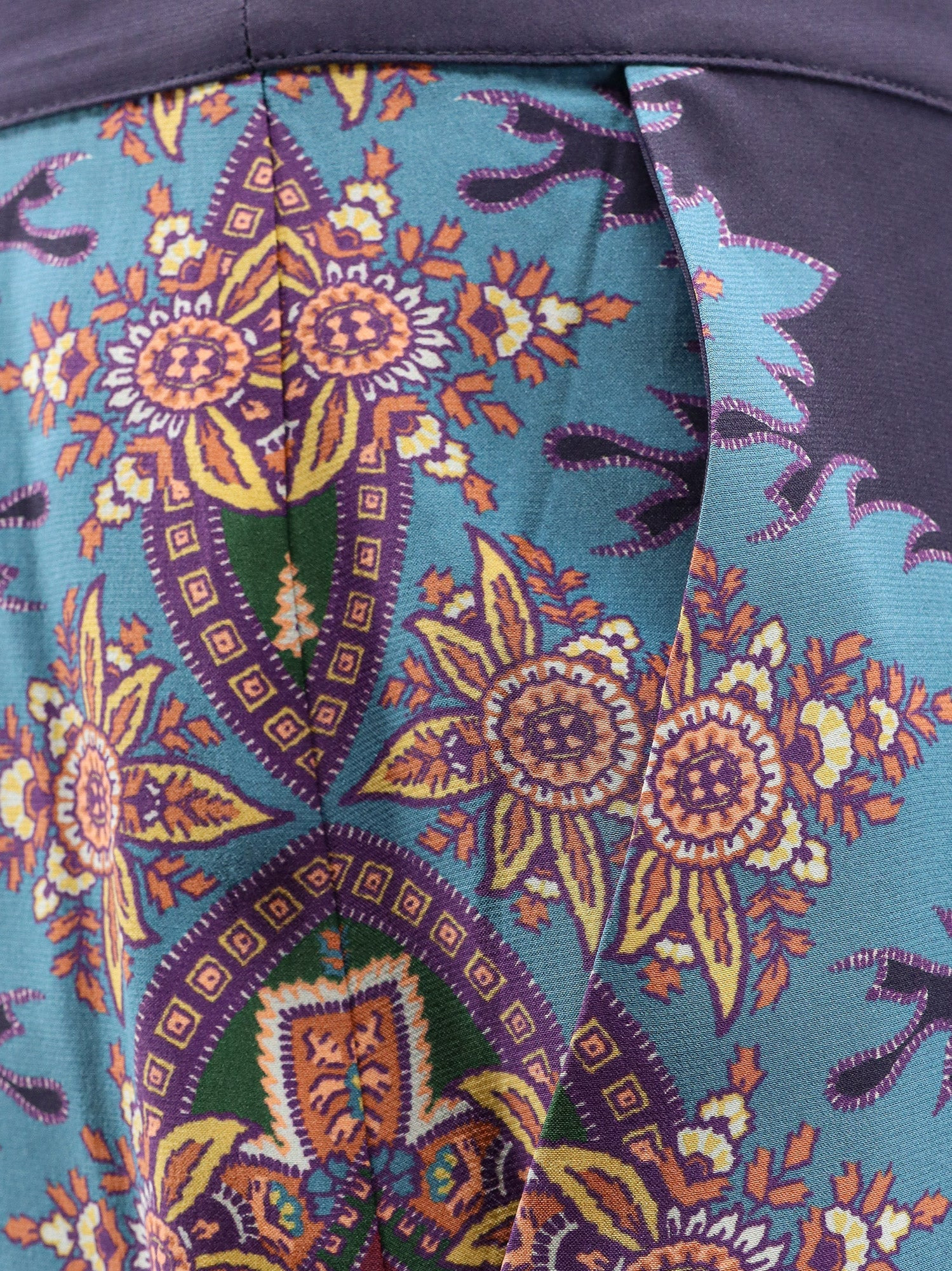 Etro Women Silk Trousers With Floral Print - 5