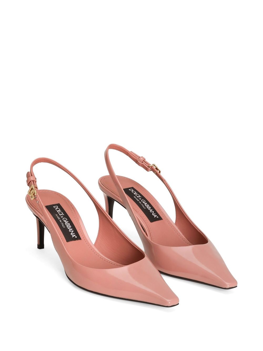 60mm polished slingback pumps - 2