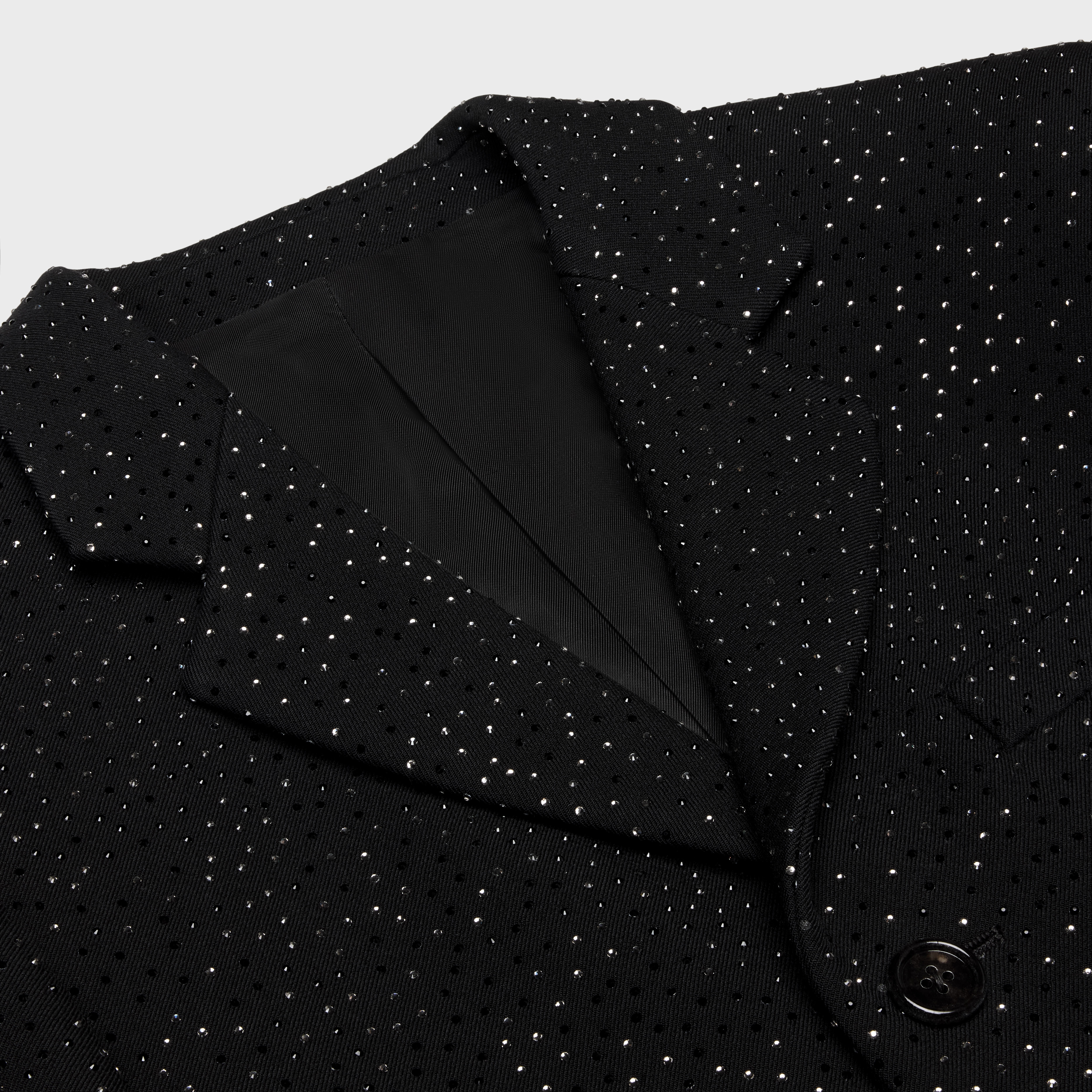 carnaby jacket with rhinestones in double-face wool - 3