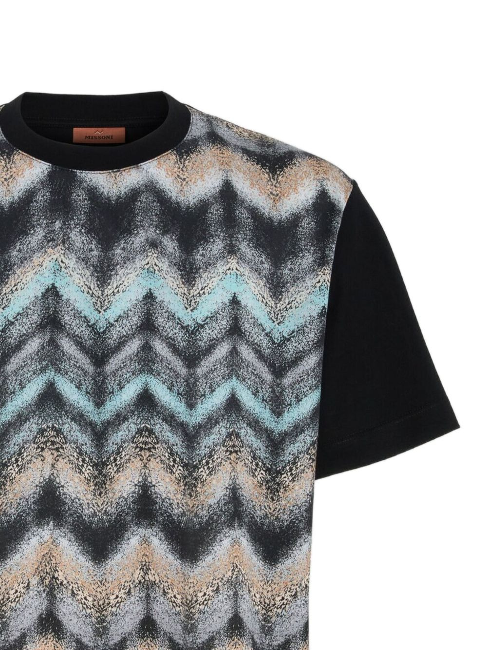 airbrush-effect zigzag print T-shirt - 2