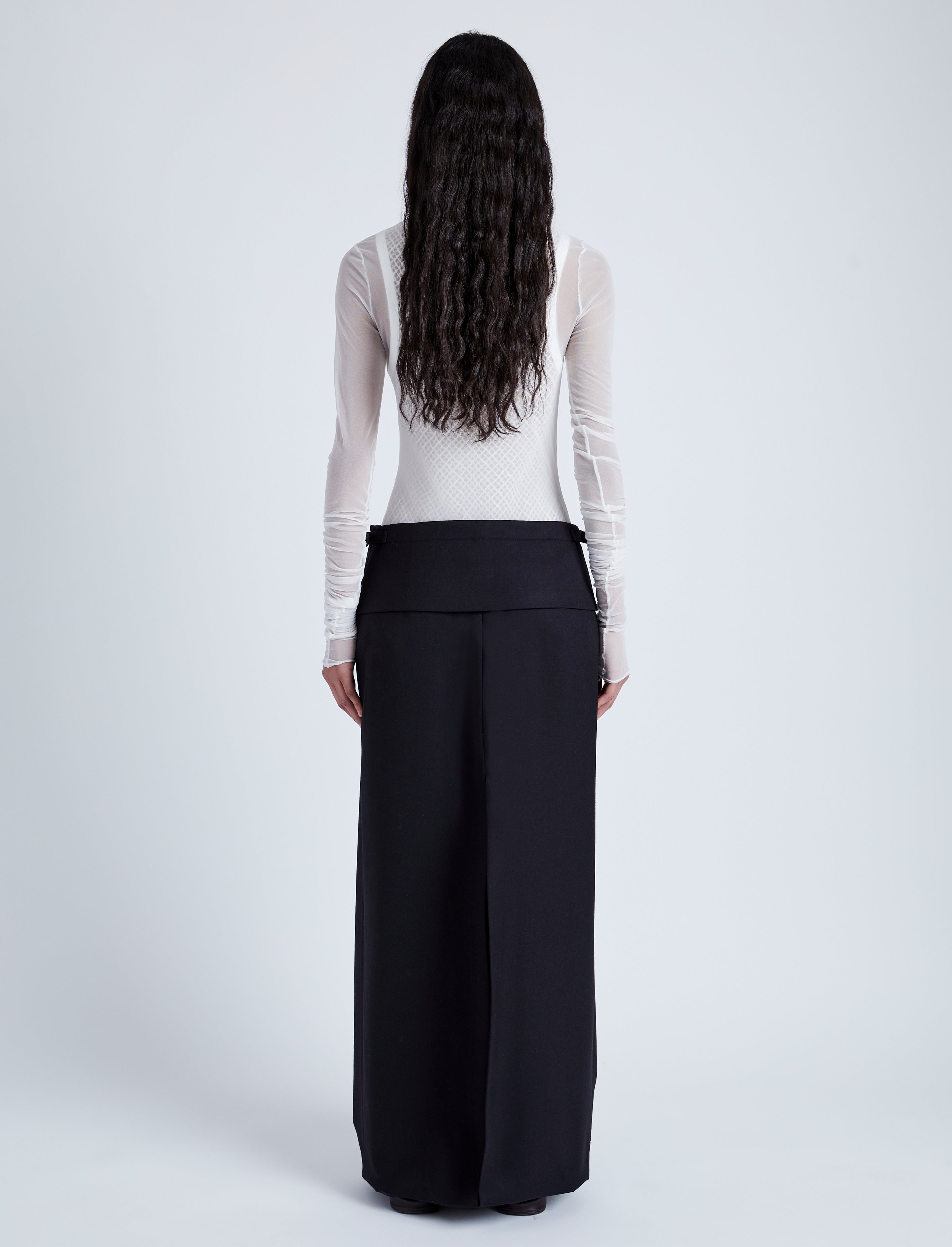 Adriana Skirt in Wool Twill Suiting - 4