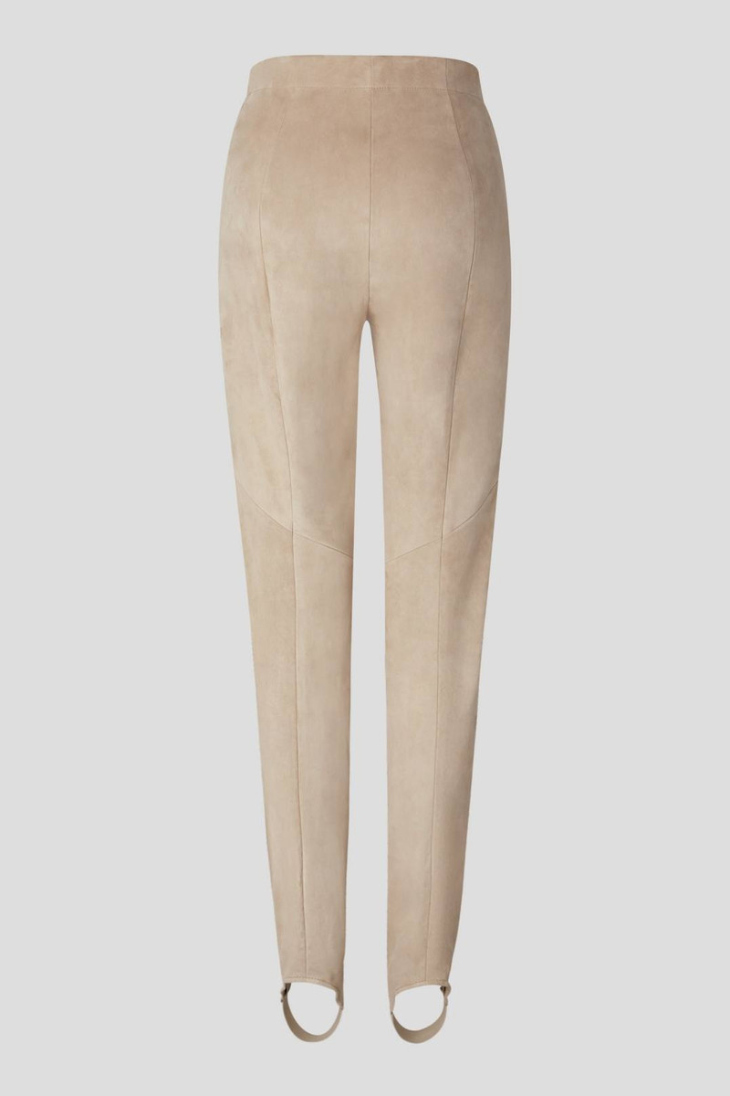 JUMI SUEDE STIRRUP TROUSERS IN CAMEL 6