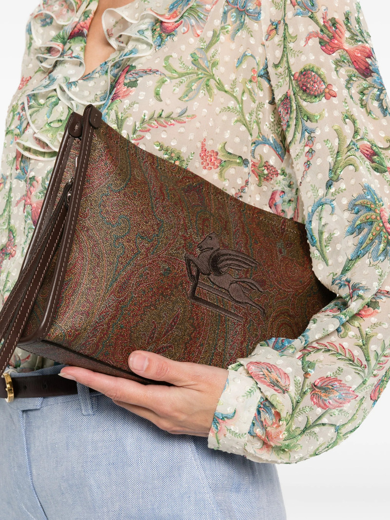 Etro Paisley Pegasus Cotton Clutch Bag 5