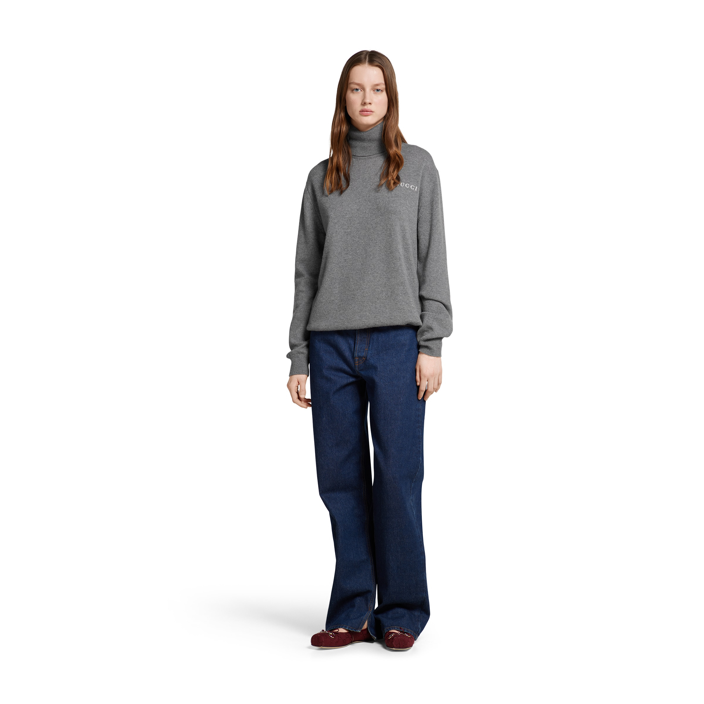 Cashmere turtleneck with intarsia - 2