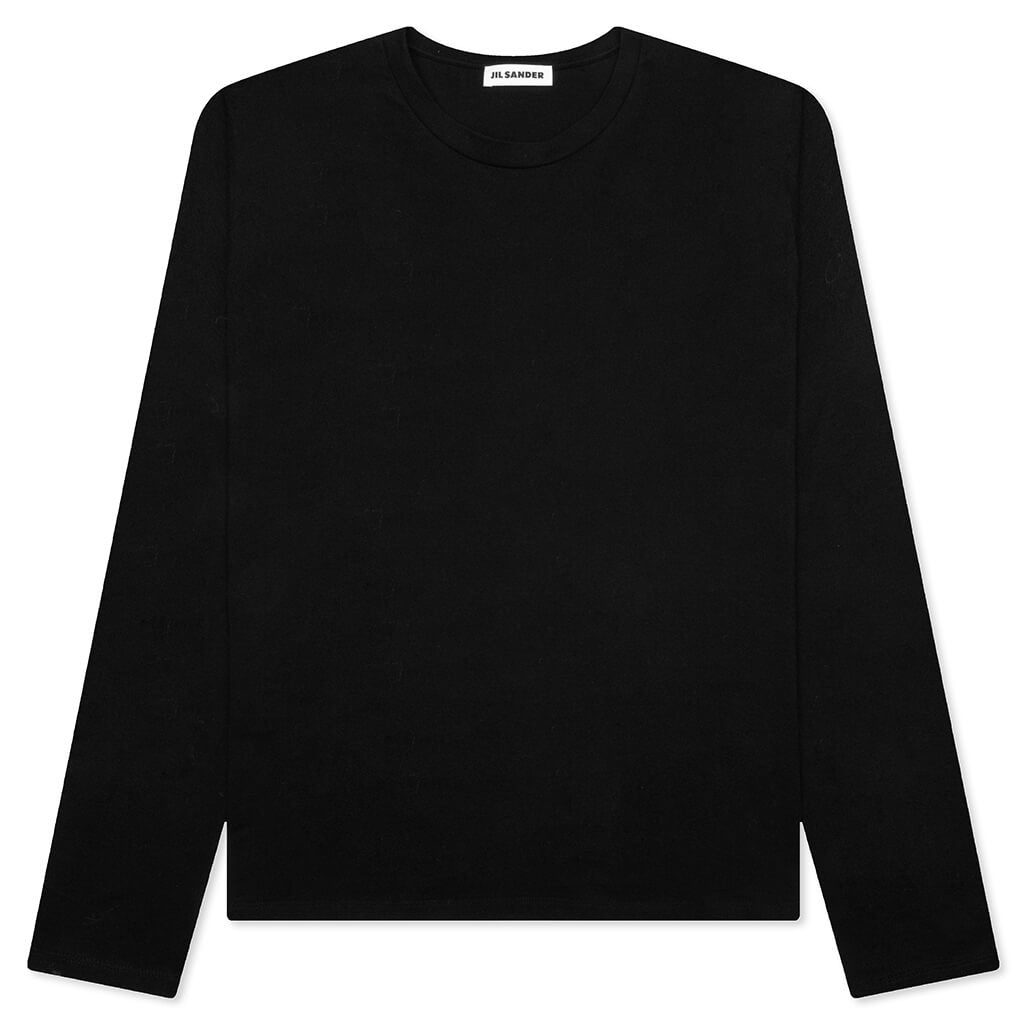 LAYERED SWEATER WITH T-SHIRT - BLACK - 1
