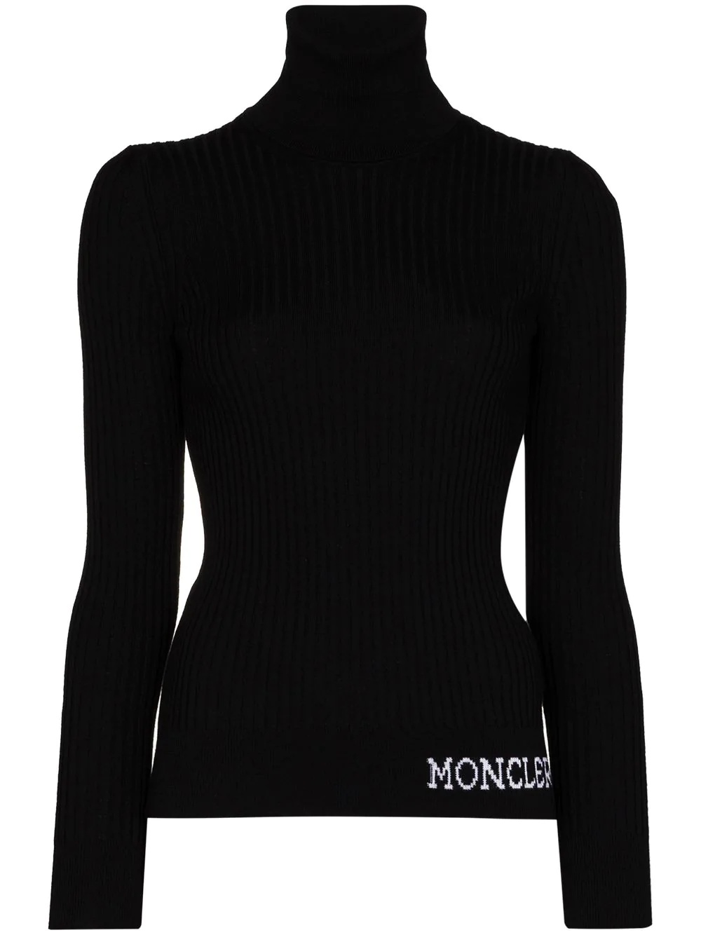 ribbed roll-neck logo jumper - 1