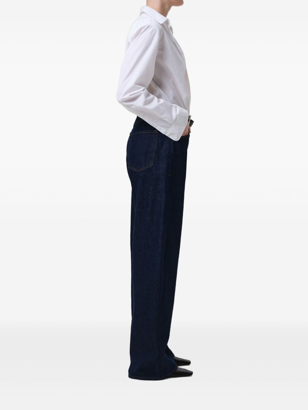 five-pockets wide-leg jeans - 3