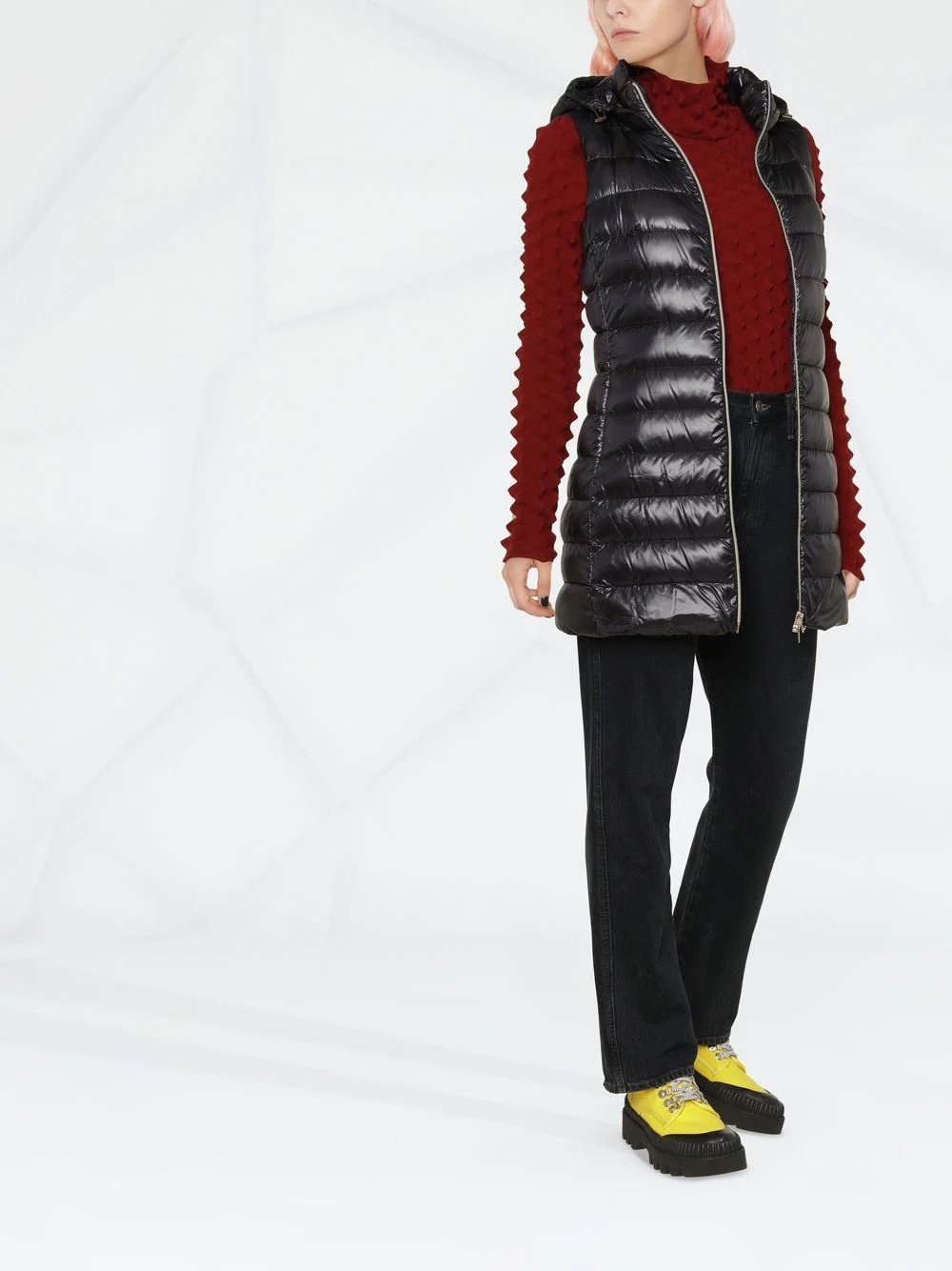 quilted hooded gilet - 2