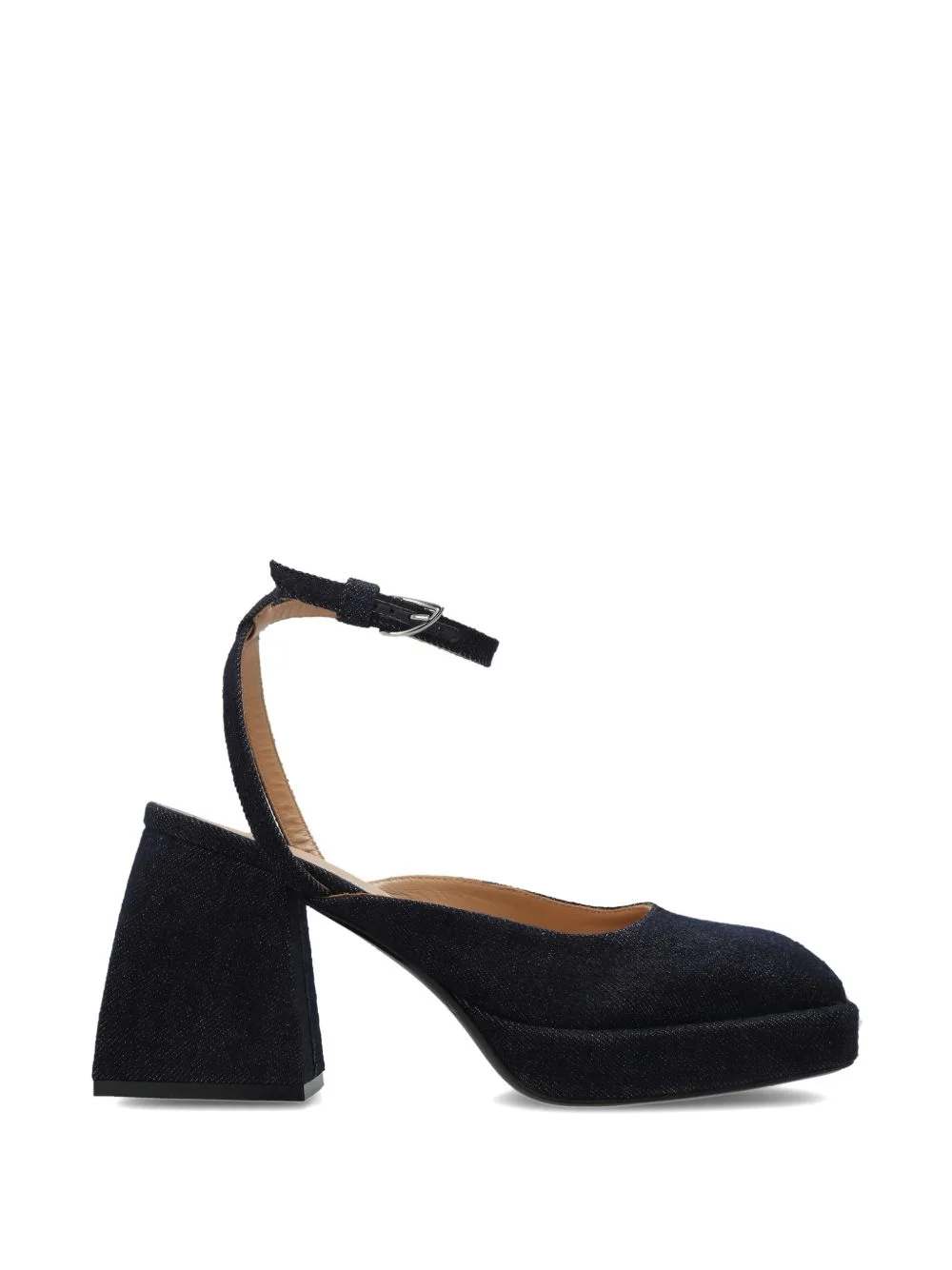 platform denim pumps - 1