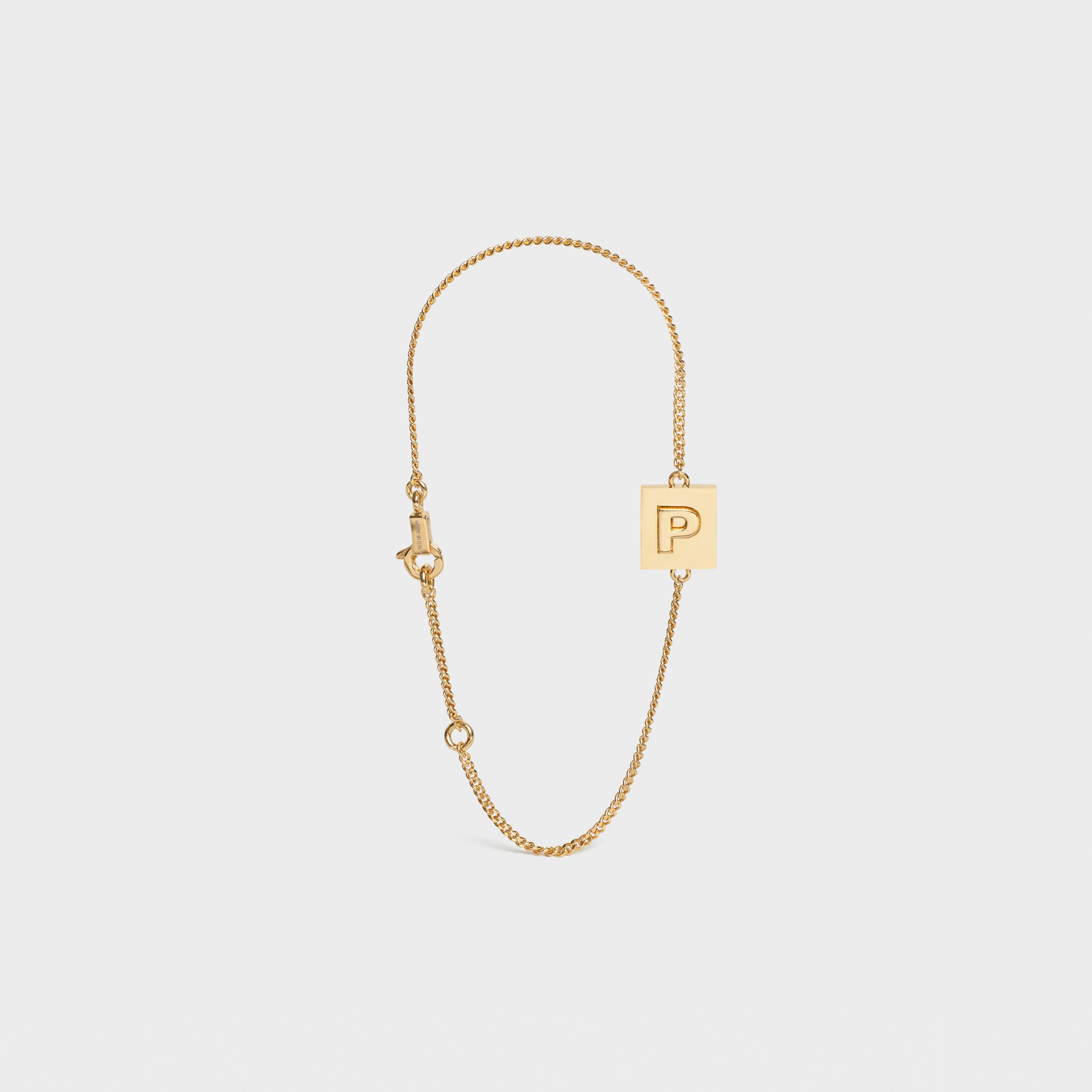 Alphabet P Bracelet in Brass - 2