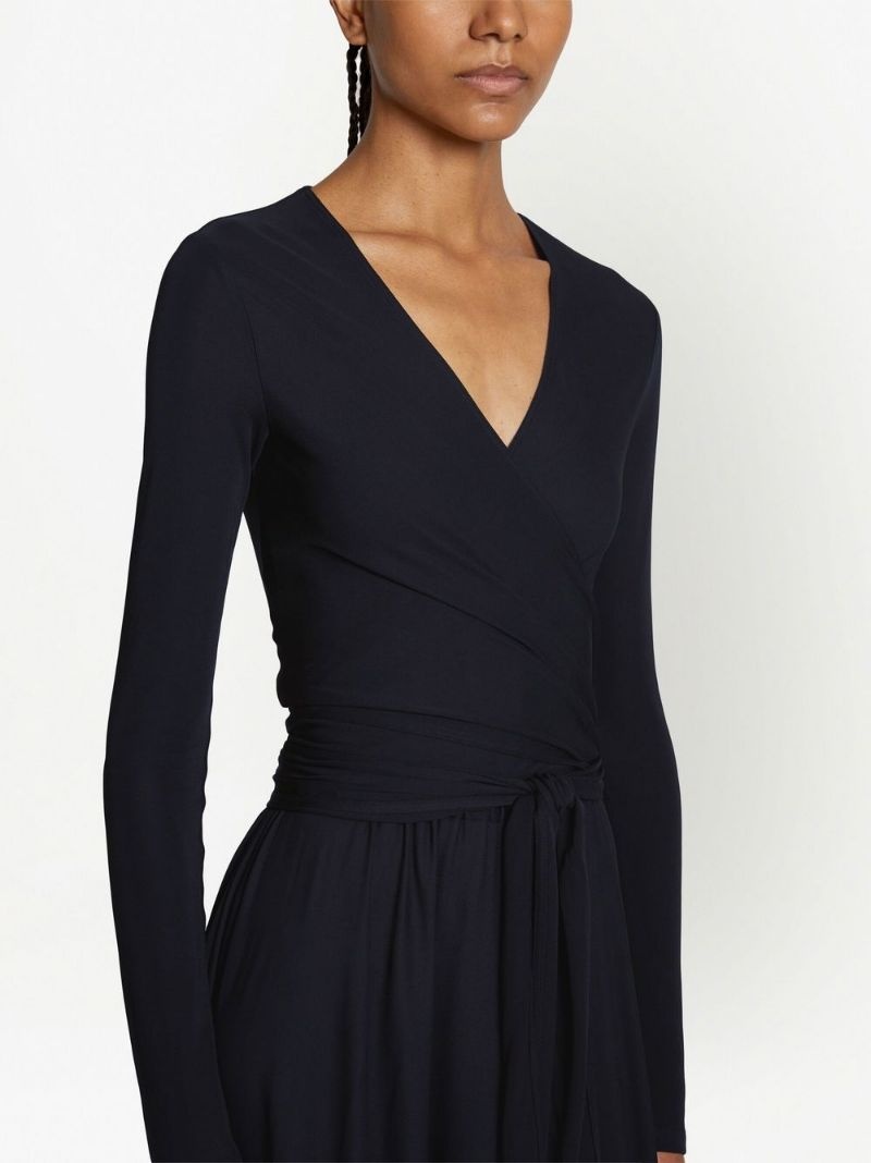 knot-detail V-neck dress - 5