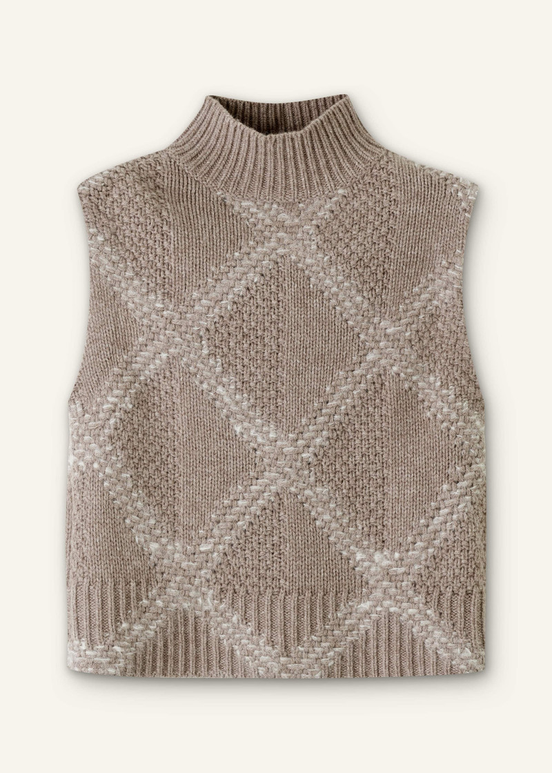 Argyle Knit Vest - 1