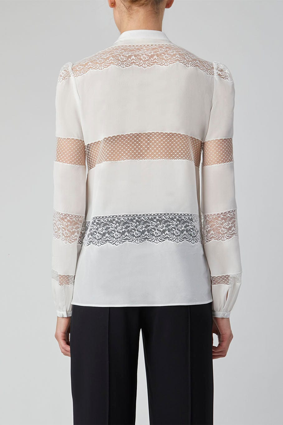 Crepe De Chine Lace Shirt - 5