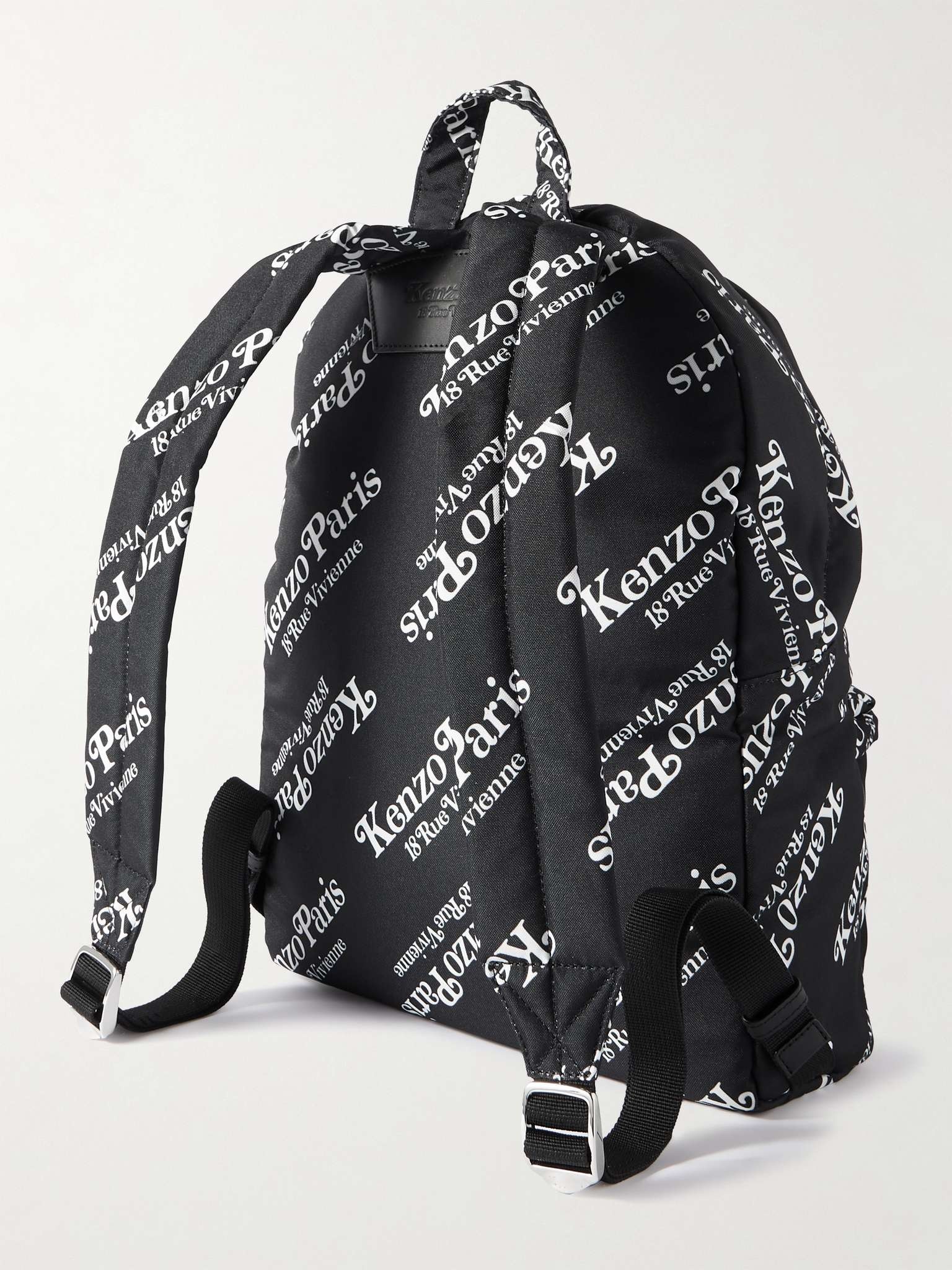 Logo-Print Canvas Backpack - 4